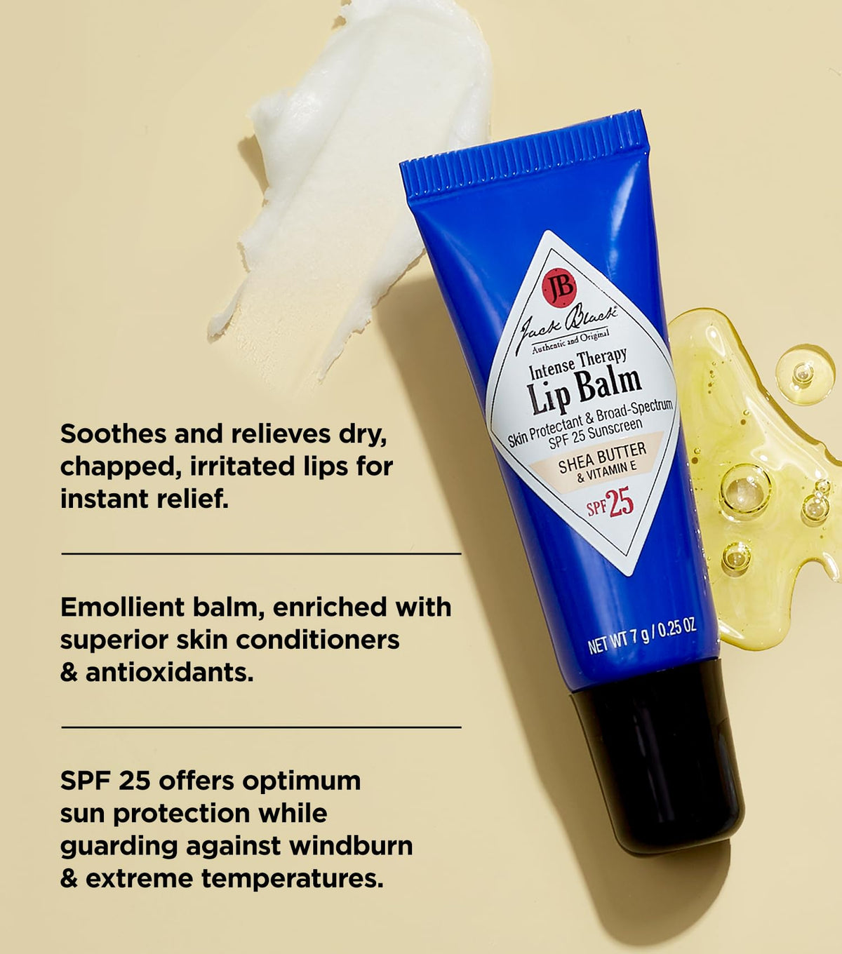 Jack Black Intense Therapy Lip Balm SPF 25 Sun Protection - Premium Selection Official Imagery - 3