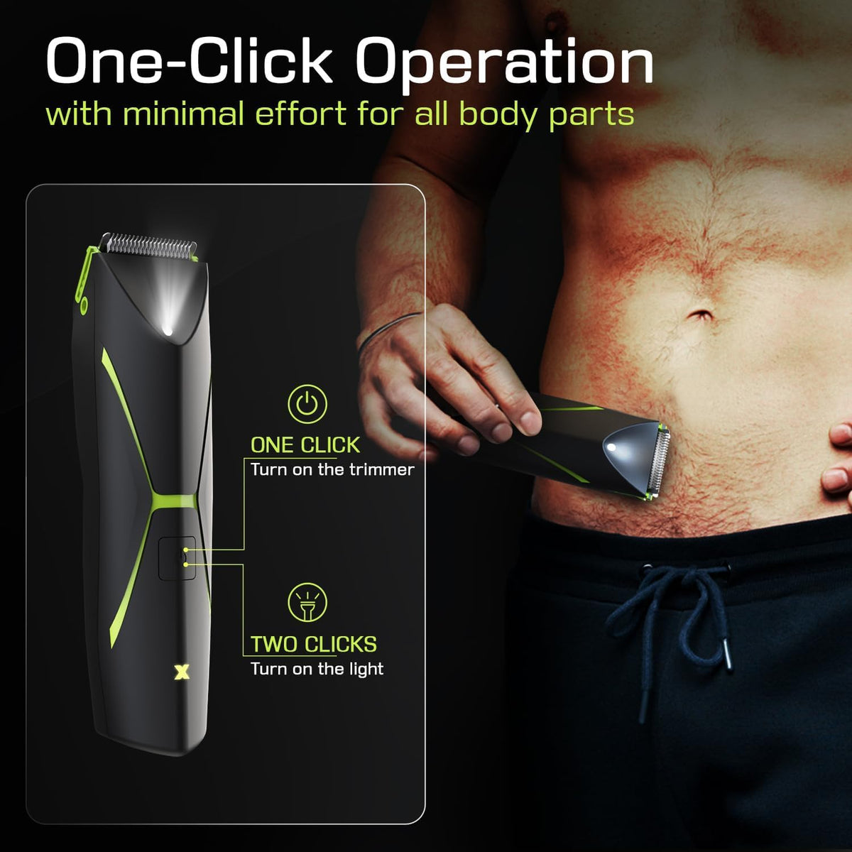 Electric Body Hair Trimmer for Men Manscape Cordless Ball - Brightman Official Imagery - 4
