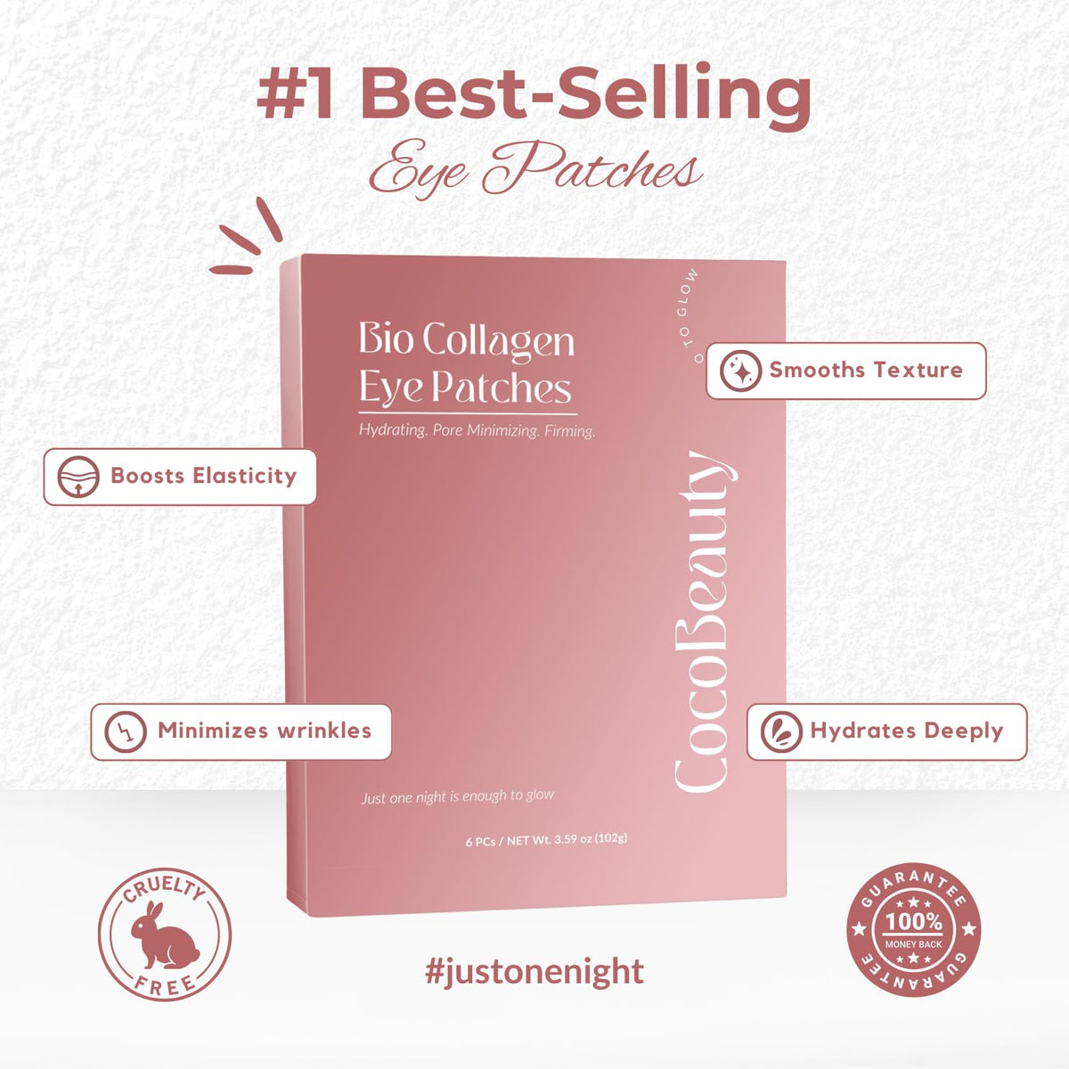 COCOBEAUTY Collagen Eye Patches for Puffy Eyes and Dark - COCOBEAUTY Official Imagery - 3