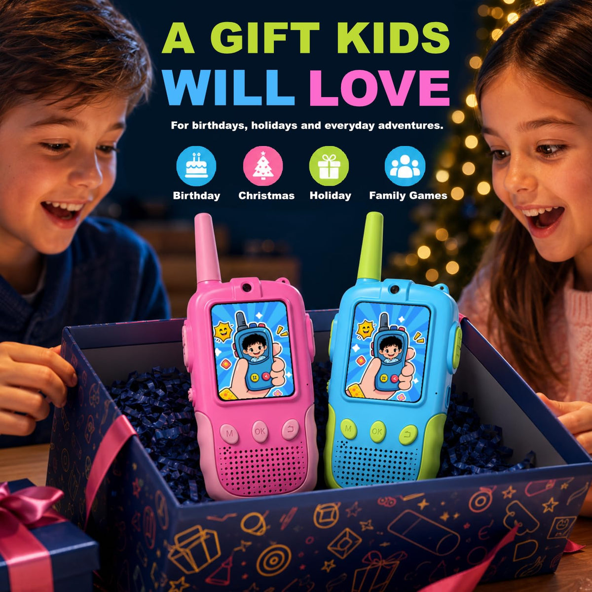 Video Walkie Talkies for Kids Handheld 2 Pack Rechargeable - KYTHOVI Official Imagery - 8