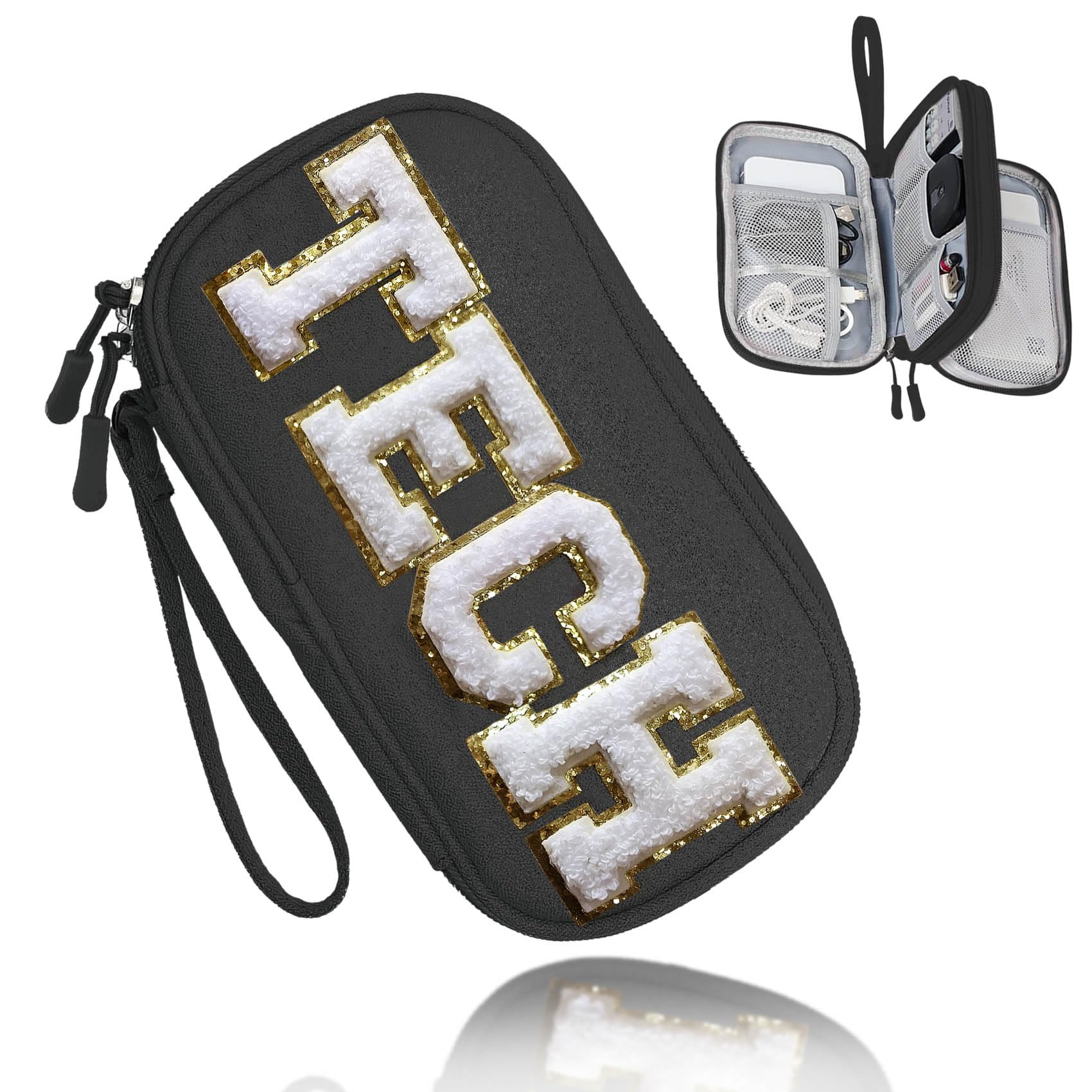 COSHAYSOO Small TECH Pouch Electronics Organizer Travel Bag Personaliz - View 1