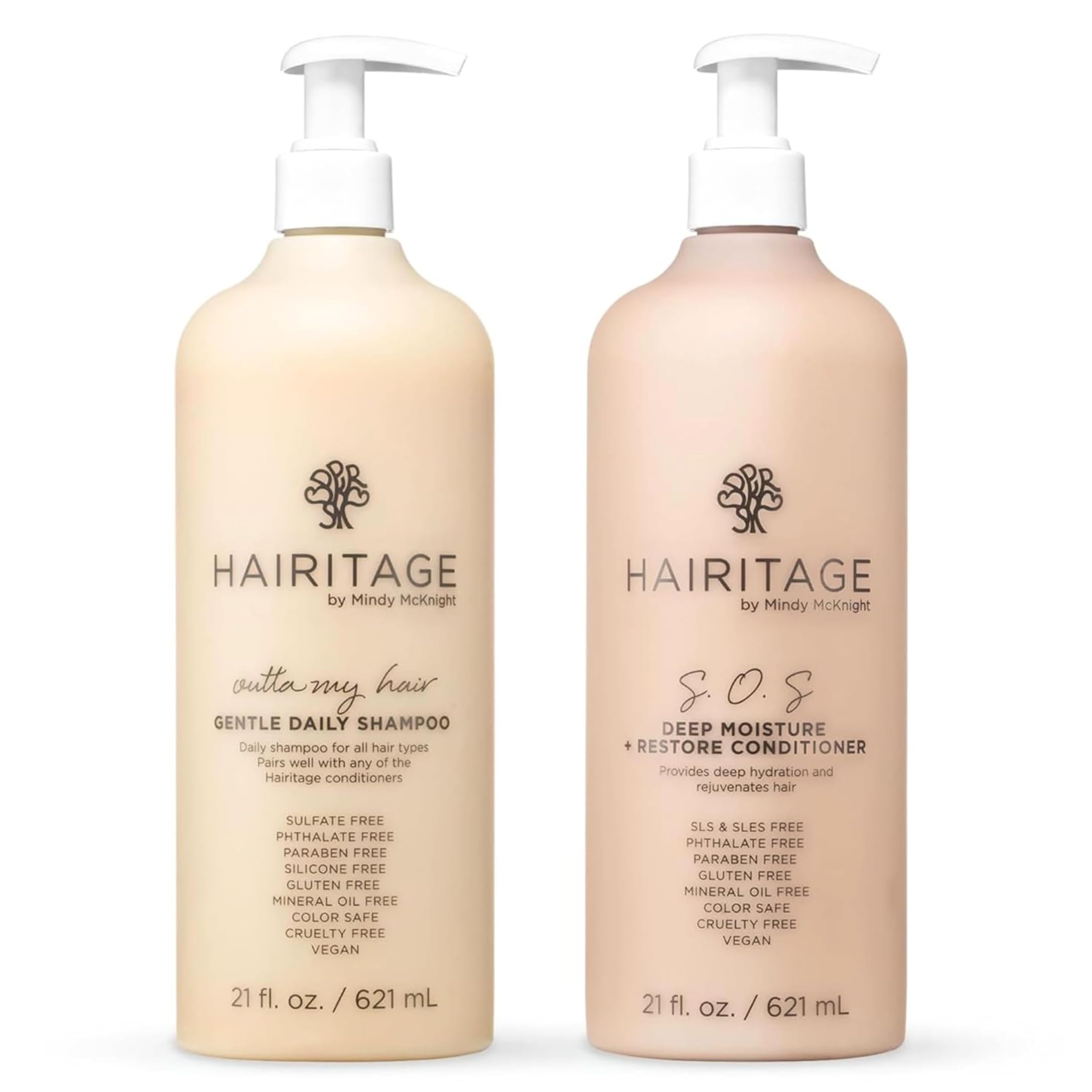 Hairitage Gentle Daily Moisture Shampoo and Conditioner Set - Split End + Bond - Hairitage Official Product View 2