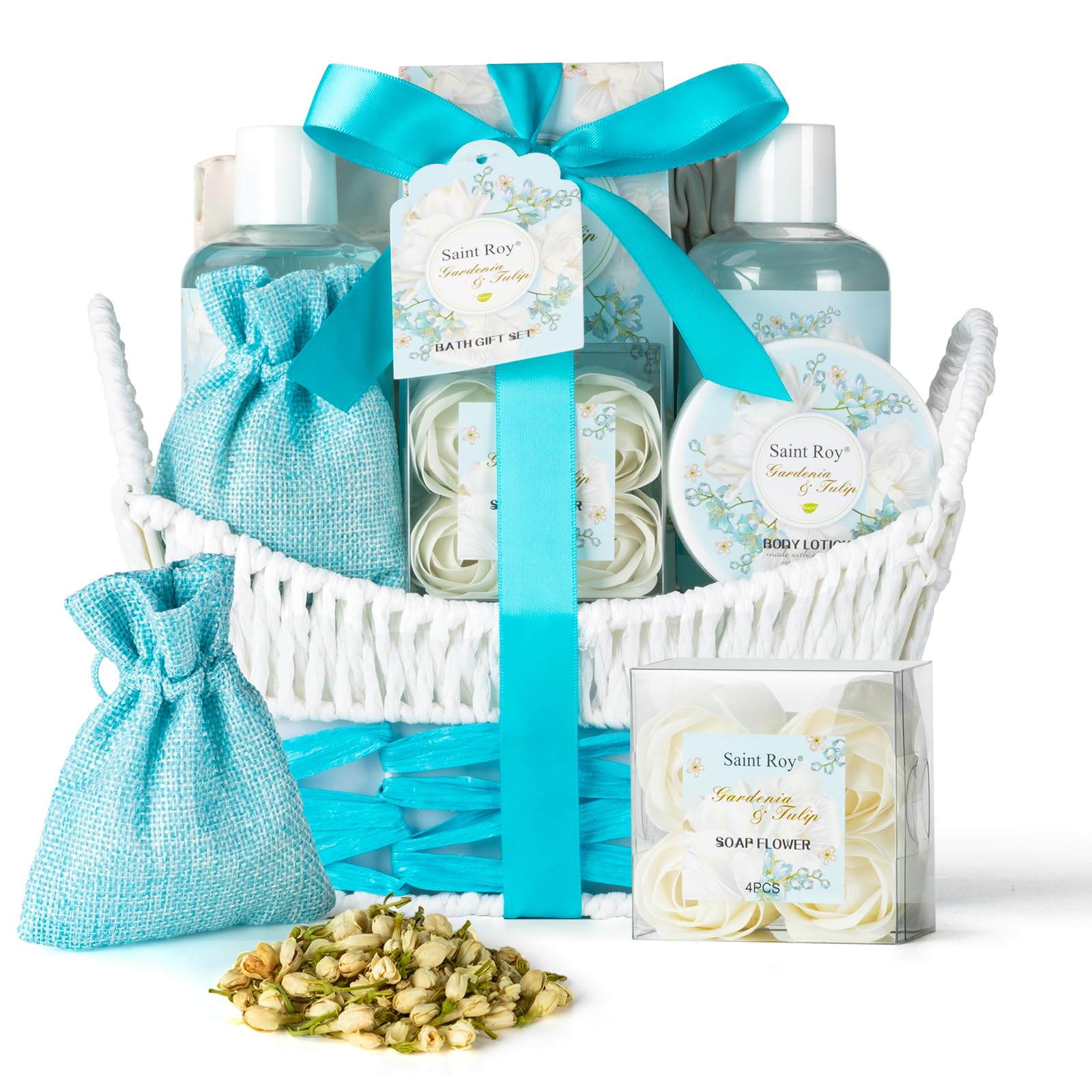 Spa Bath &amp; Body Gifts for Women, Jasmine Peony Spa Gift - Saint Roy