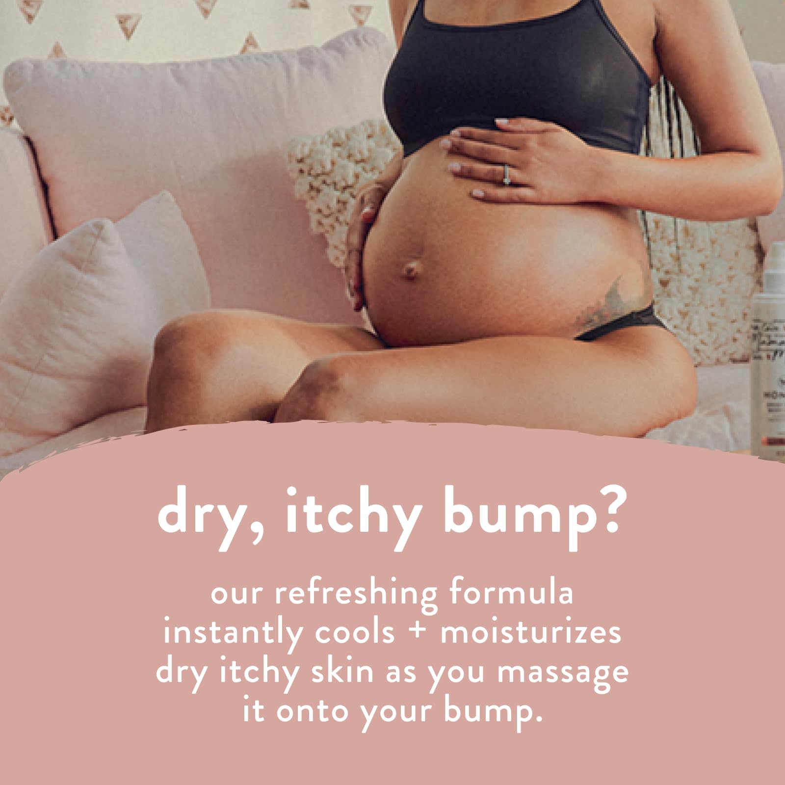 The Honest Company Mama Chill soothing belly jelly in a 4 oz jar, moisturizing and calming for sensitive skin during pregnancy.