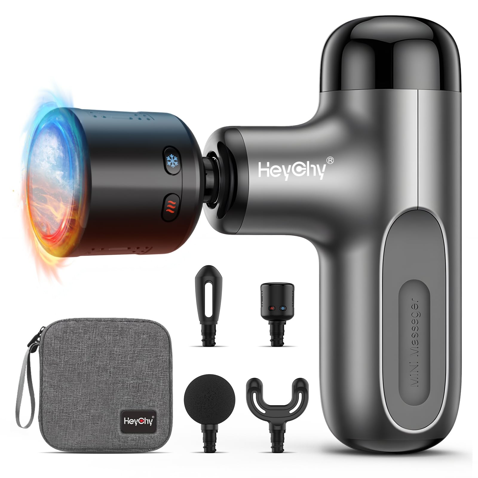 HEYCHY Mini Massage Gun Deep Tissue with Heat, FSA Eligible Massager Gun for Bac - HEYCHY Official Product View 10