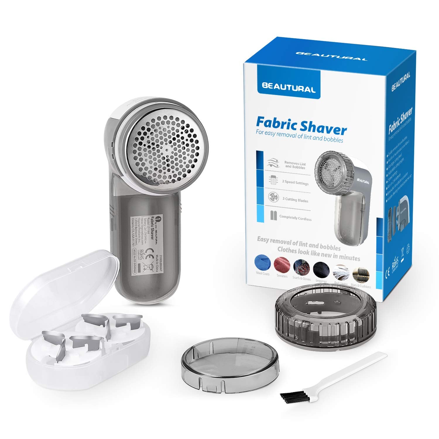 BEAUTURAL Fabric Shaver and Lint Remover, Portable Sweater Defuzz - BEAUTURAL Official Product View 7