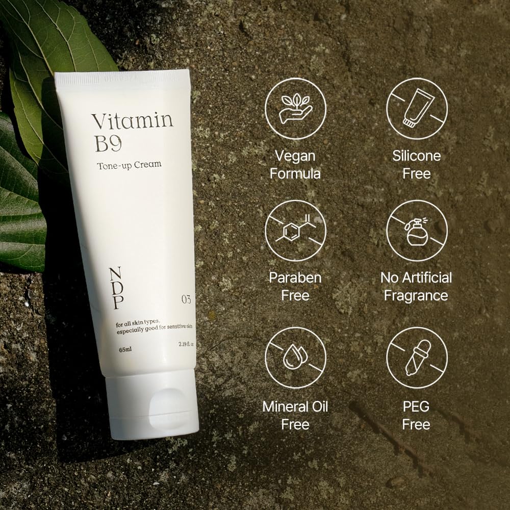 NDP Vitamin B9 Tone up Cream Silicone Free Face Primer for - NATURAL DERMA PROJECT Official Product Imagery - 8