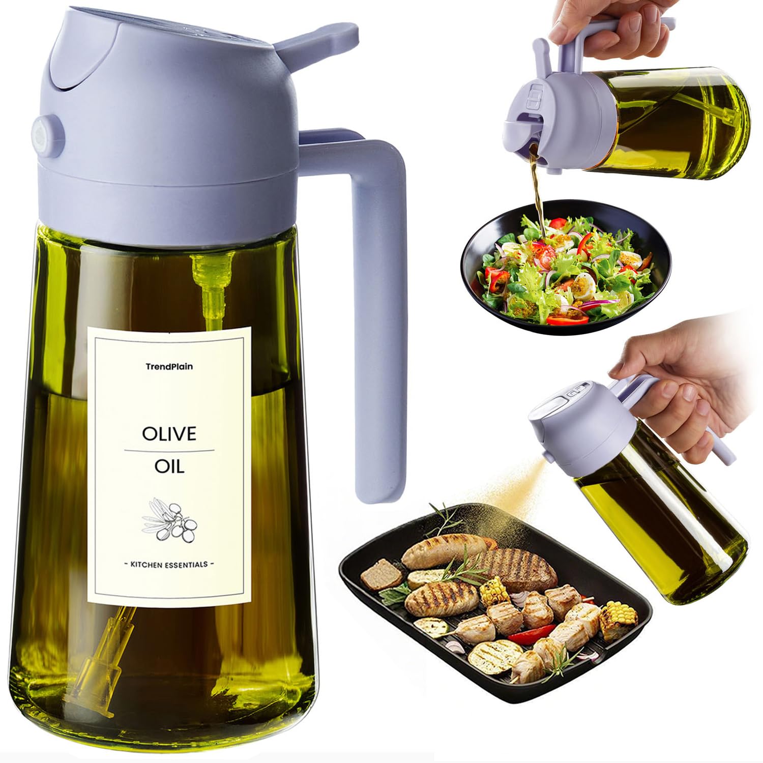TrendPlain - Original 16oz/470ml Olive Oil Dispenser Bottle for Kitche - View 7