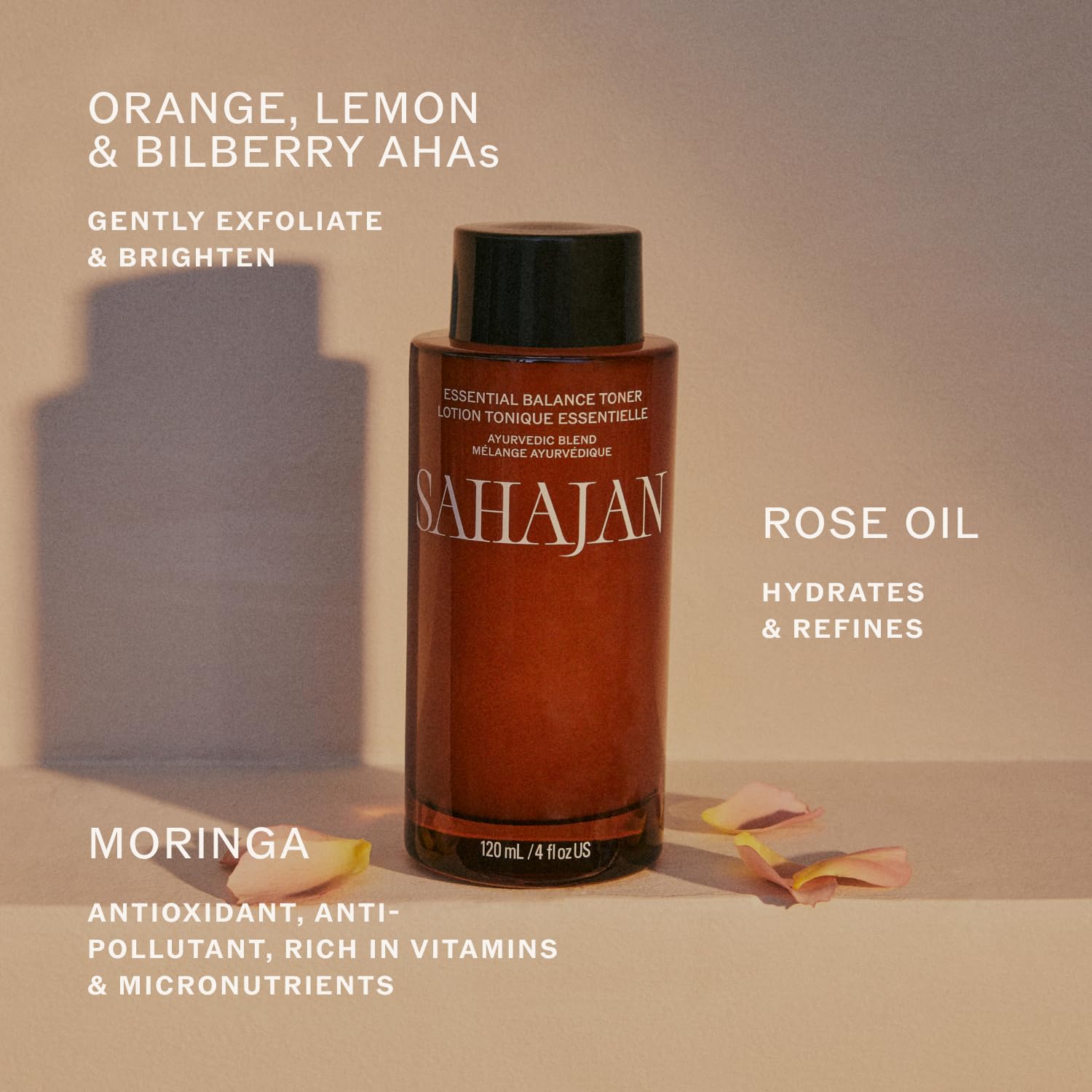 Sahajan Essential Balance Toner Vitamin C AHA 4 fl oz - Sahajan Official Imagery - 3