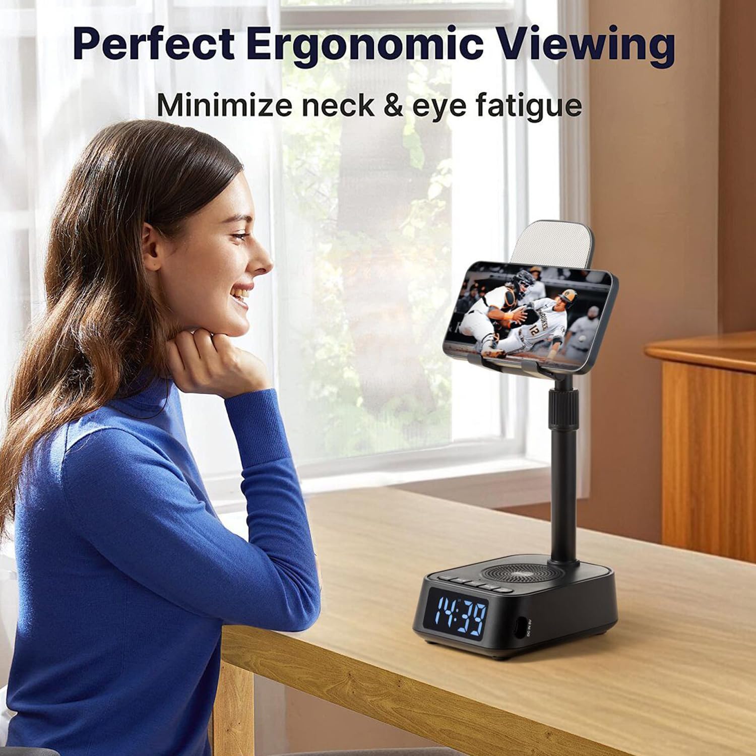 ASEAT Gifts for Men Women, Adjustable Phone Stand Bluetooth Speaker, Birthday Gi - ASEAT Official Product View 5