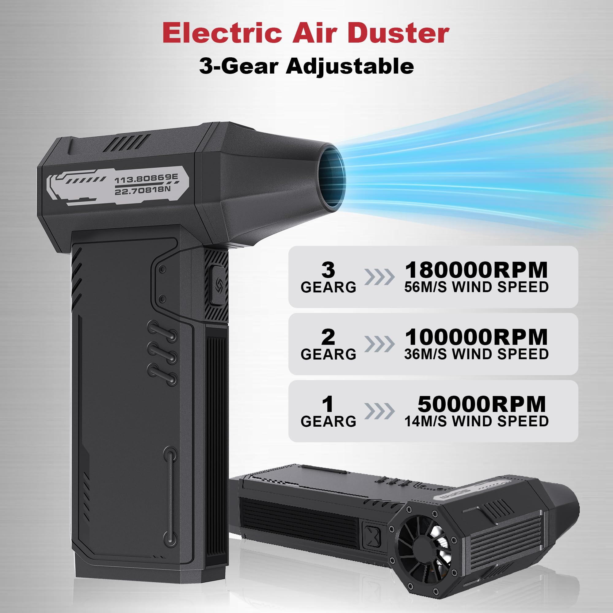 Compressed Air Duster 180 000RPM High Speed brushless Motor - SDFM Official Imagery - 5