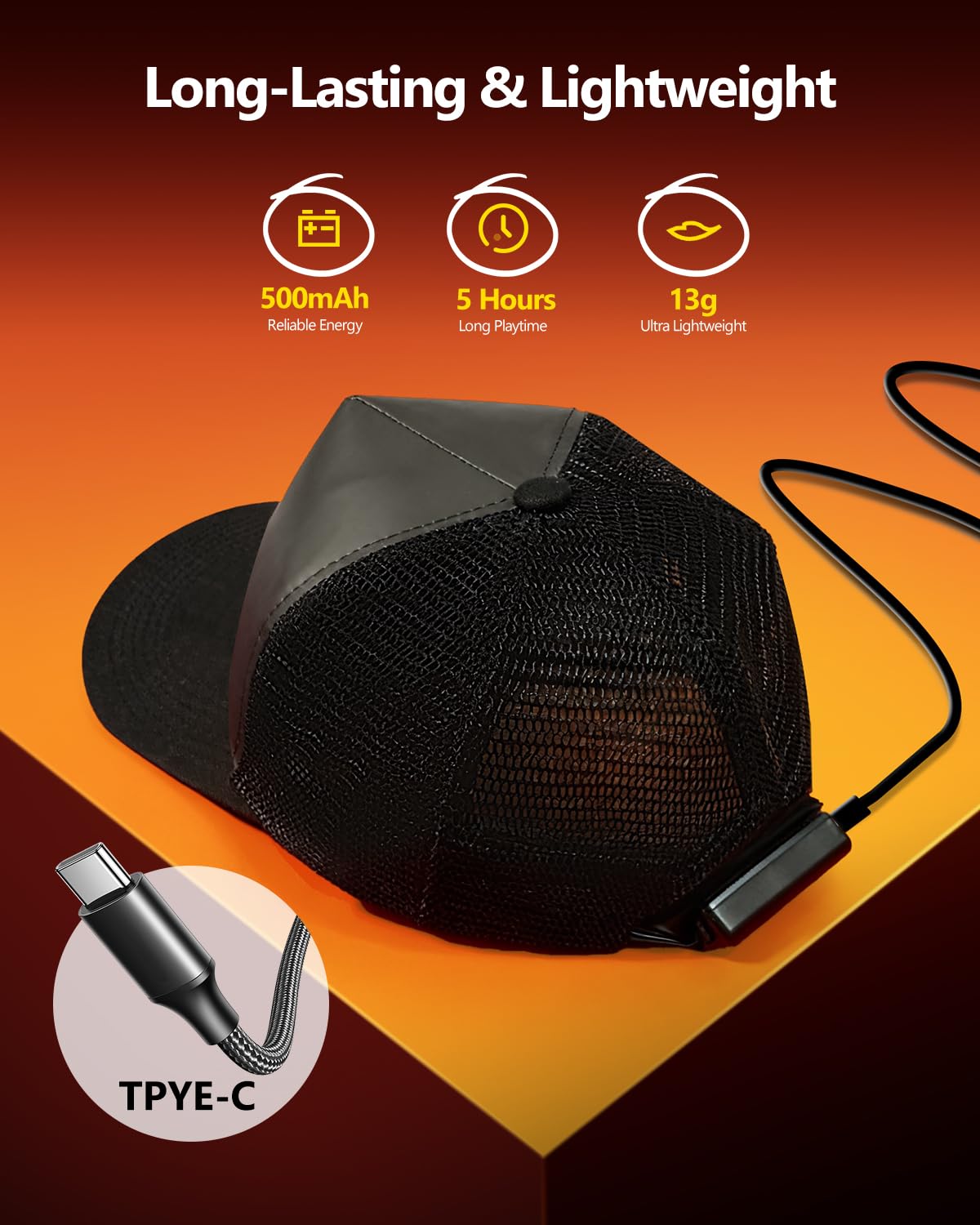 Programmable LED Hat Bluetooth App Control Custom Text Smart - JDVOOTD Official Imagery - 6