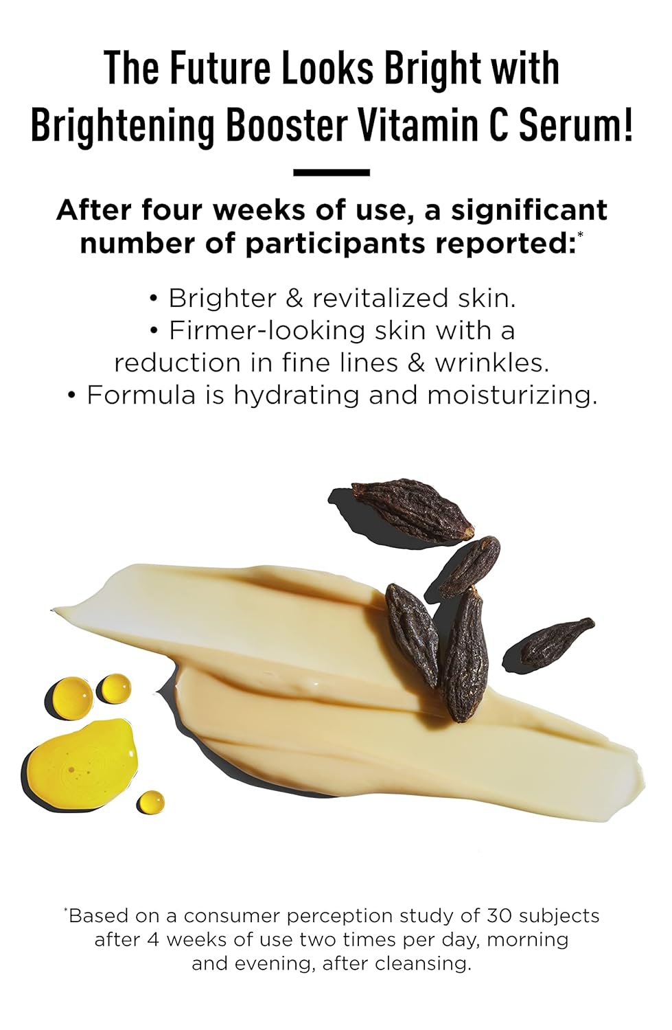 Elefair Jack Black Brightening Booster Vitamin C Serum 1 oz bottle with dropper, highlighting brightening skincare.