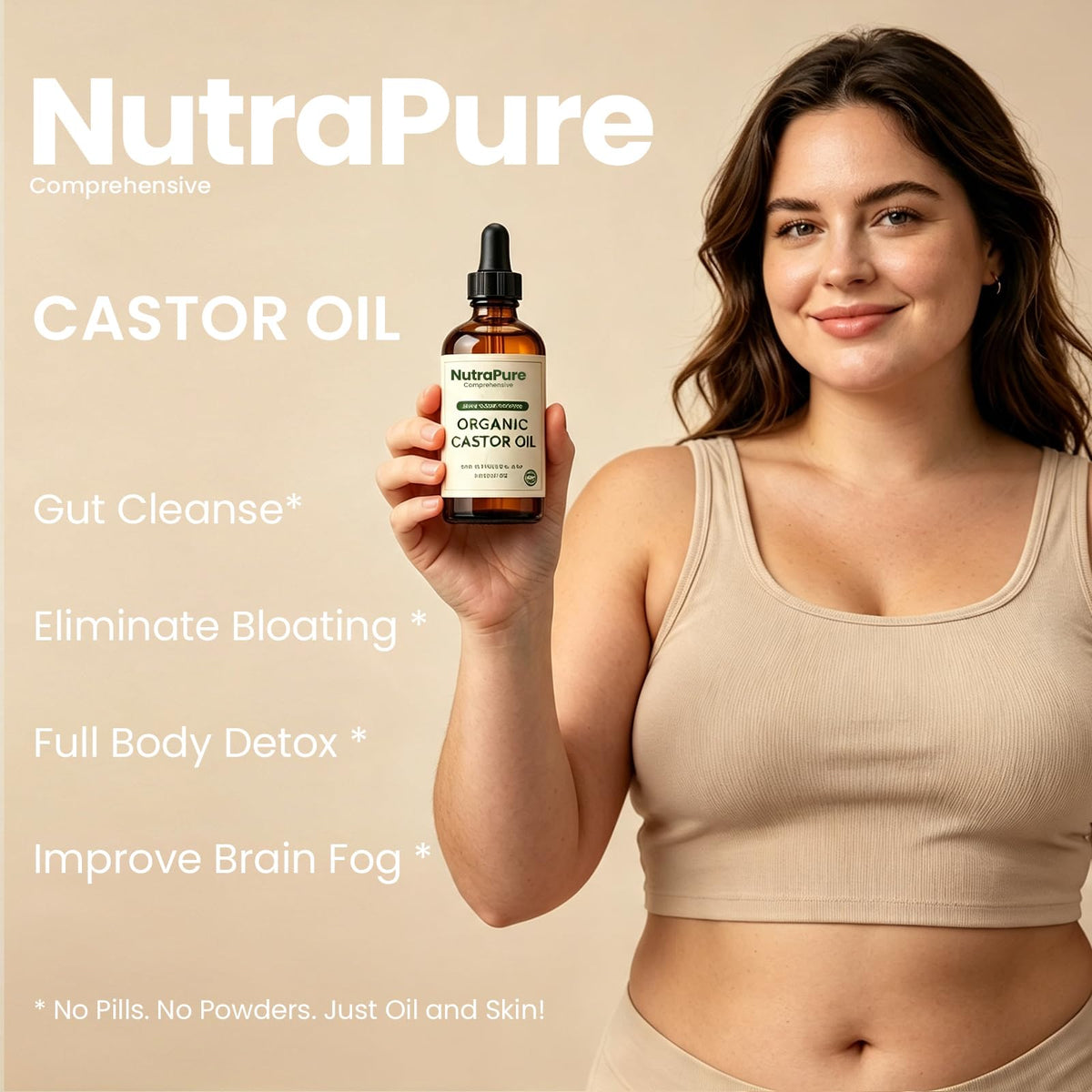 Castor Oil Organic Castor Oil Detox Kit Castor Oil Pack Wrap - Nutrapure Comprehensive Official Imagery - 3