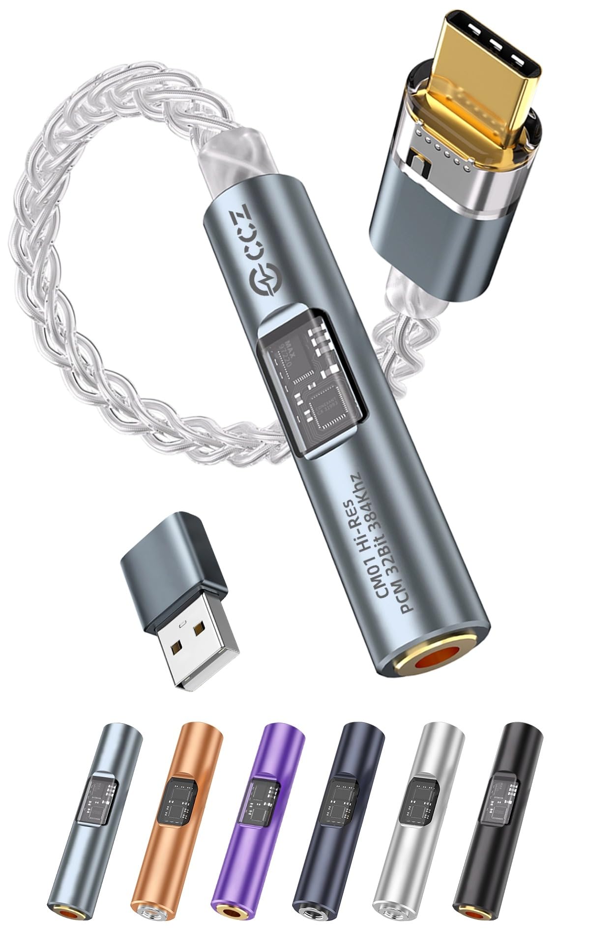 KB EAR 2026 Latest USB C DAC Audio Adapter with Headphone Amplifi by KB EAR - Angle View 1