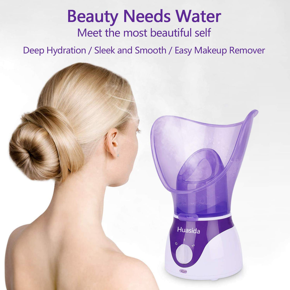 Facial Steamer Personal Steam Inhaler Sauna Facial Steamer - huasida Official Imagery - 4