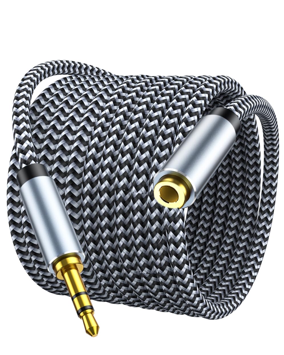 MORELECS 3.5mm Headphone Extension Cable 30ft, Nylon Braided Aux by MORELECS - Angle View 1