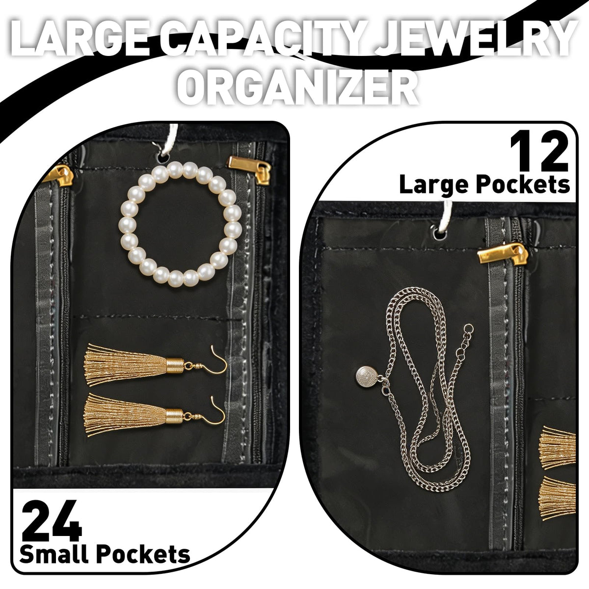 Travel Jewelry Organizer Case 36 Compartment Jewelry Storage - YQCHutek Official Imagery - 6