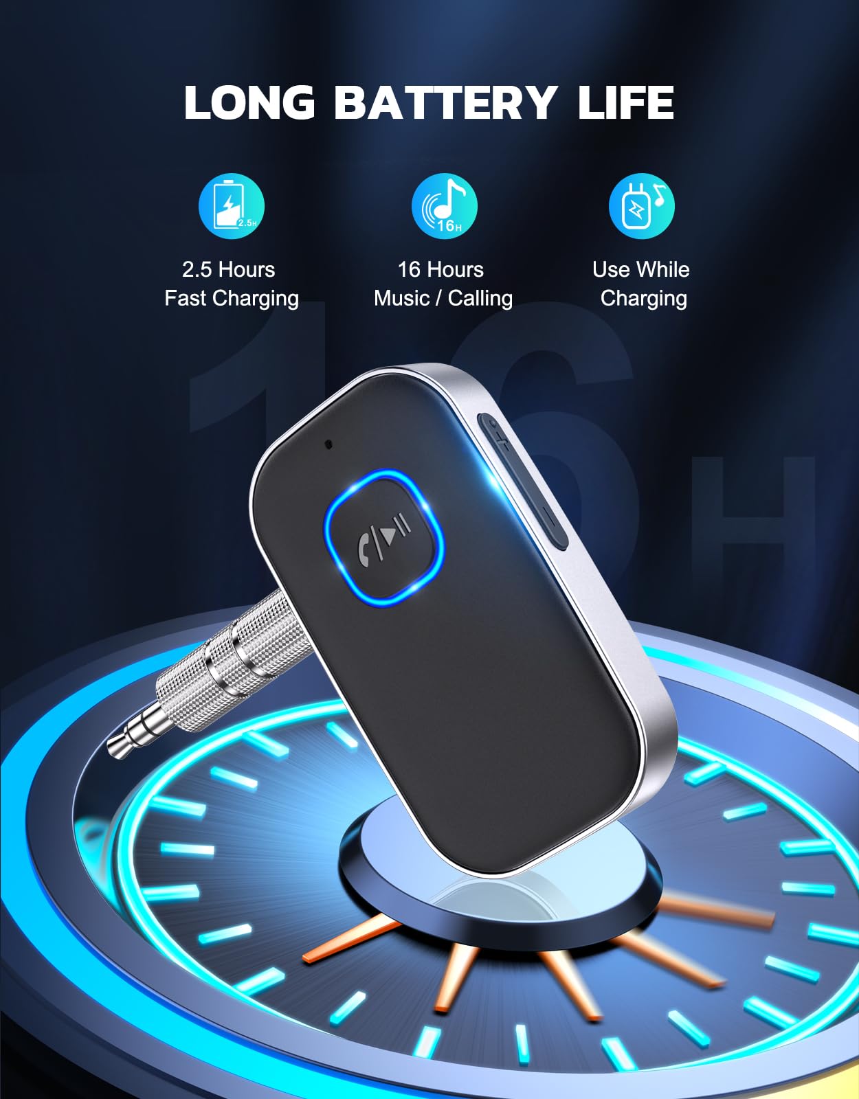 COMSOON Bluetooth Receiver for Car, 3.5mm AUX Bluetooth Car Adapt - COMSOON Official Product View 6