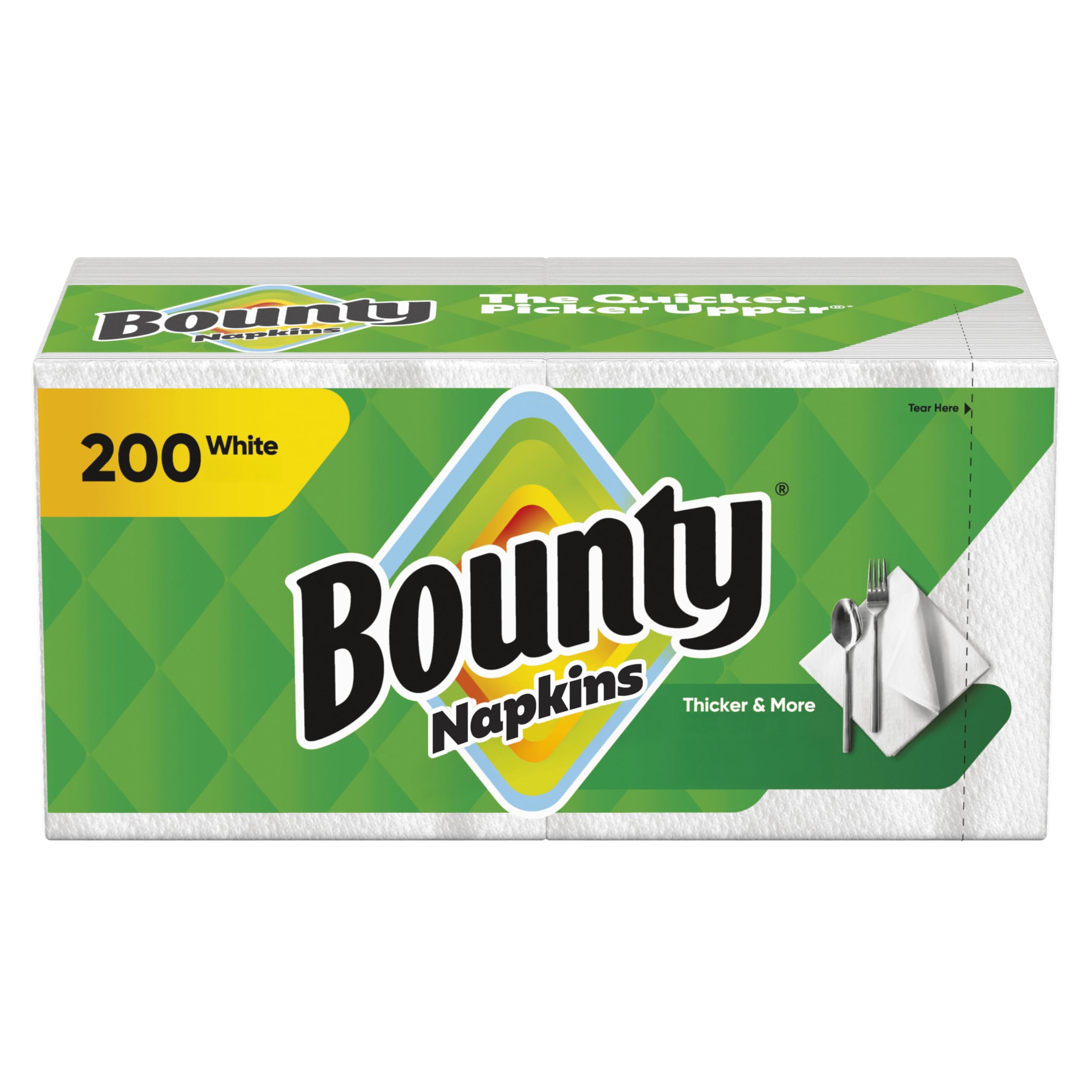 Bounty Paper Napkins, White, 200 Count, Packaging may vary - Product Imagery