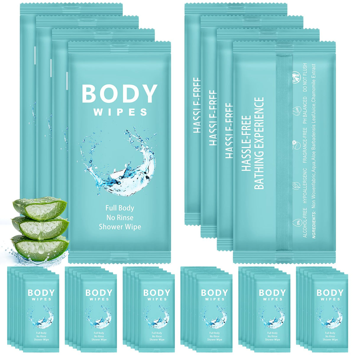 Treela 300 Pcs Large Body Wipes Bulk Deodorant 7 09 X 9 84 - Treela Official Imagery - 1