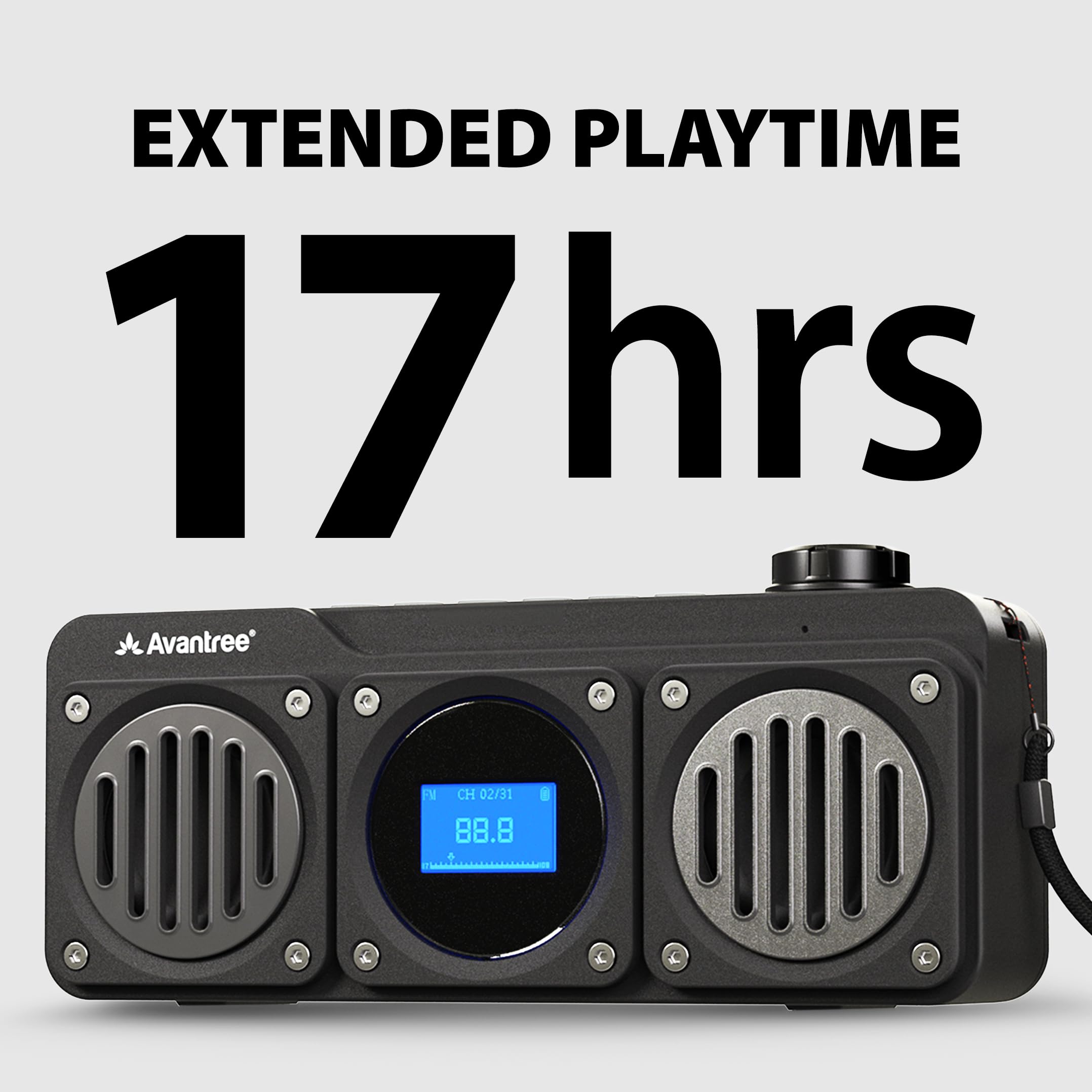 Avantree BoomByte FM Radio Bluetooth Speaker, Stereo