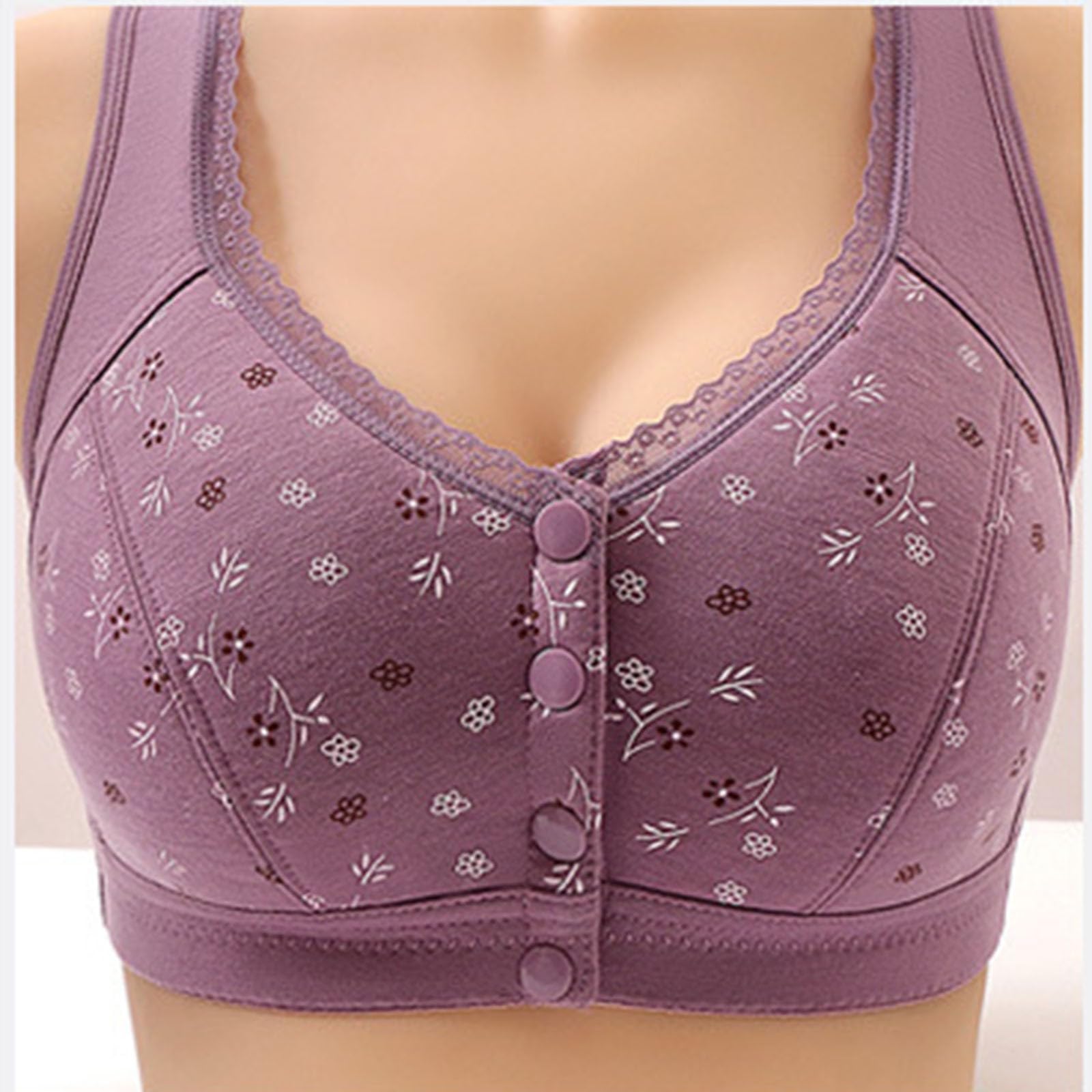 Daisy Bras for Older Women Front Closure Convenient Everyday Bras Mid - View 2