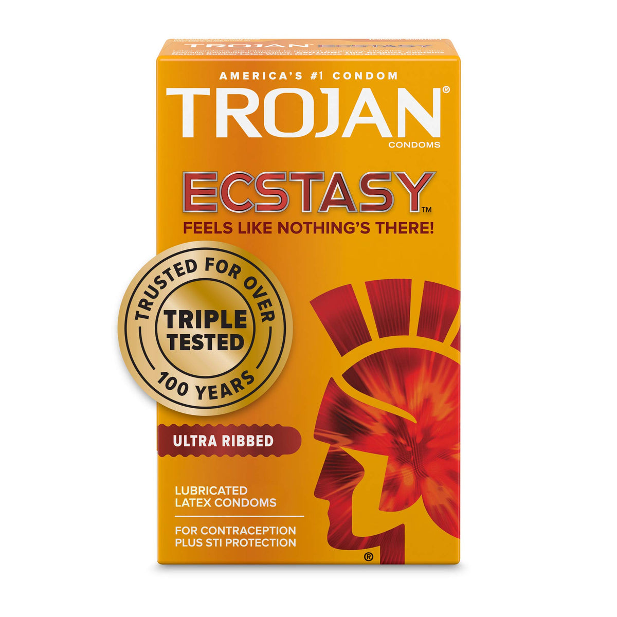 Trojan Ecstasy Lubricated Latex Condoms for Men Premium - TROJAN Official Imagery - 6
