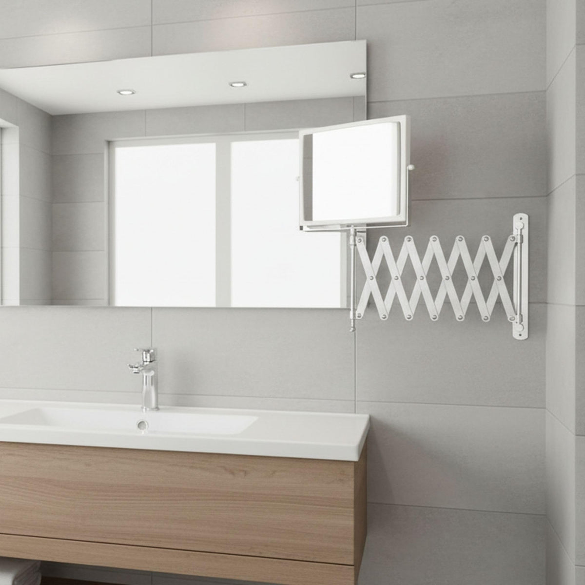 JERDON Wall Mounted Makeup Mirror - JERDON Official Imagery - 6