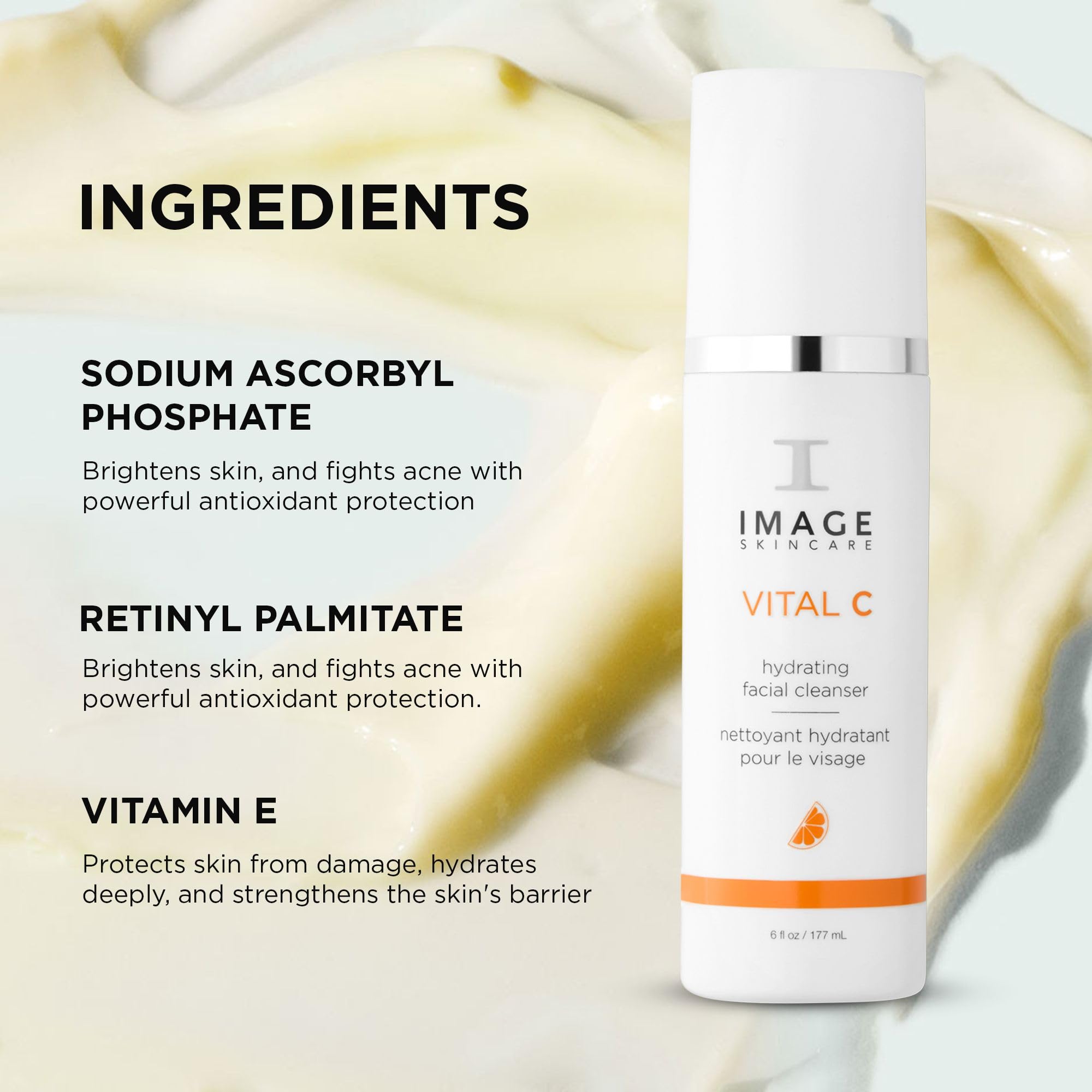 IMAGE Skincare VITAL C Hydrating Facial Cleanser 6 Fl Oz - Premium Selection Official Imagery - 6