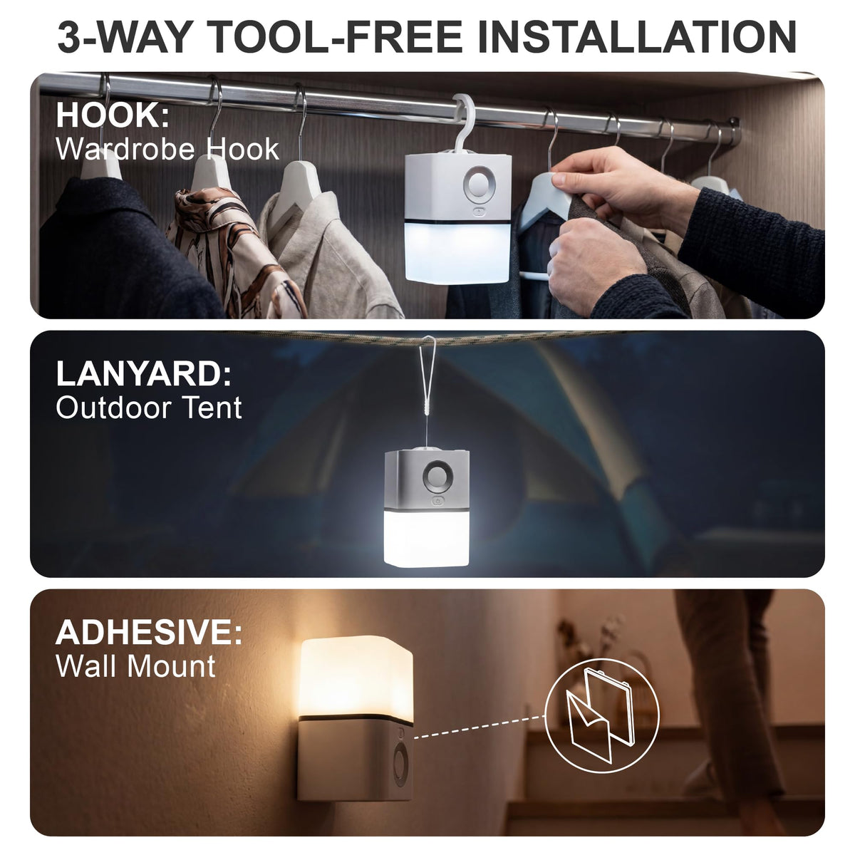 2000mAH Rechargeable Motion Sensor Night Light 4 in 1 - BITILLUM Official Imagery - 8