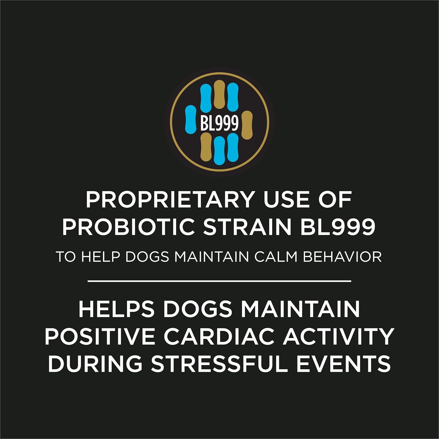 Calming dog supplement from Pro Plan Veterinary Diets, featuring calming care for dogs in a white and green bottle.