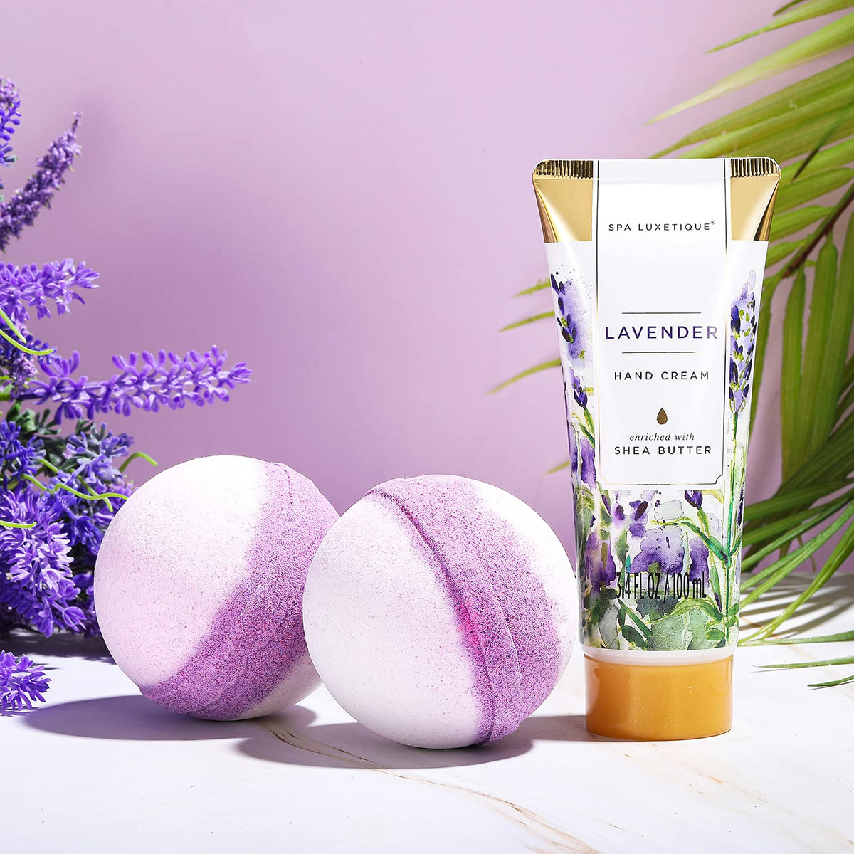 Spa Luxetique Spa Gift Baskets for Women 12 Pcs Lavender - spa luxetique Official Imagery - 6