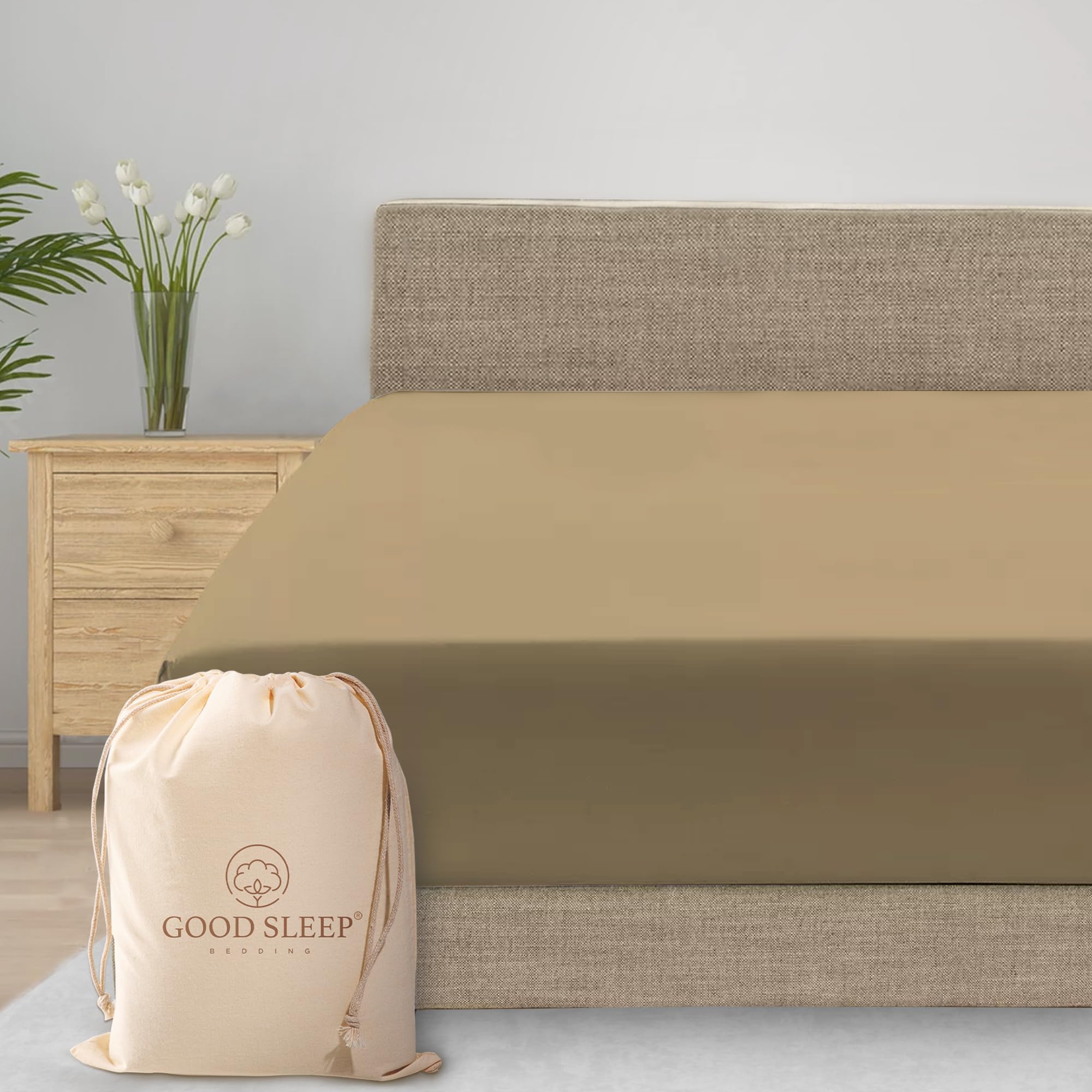 Good Sleep Bedding 100% Egyptian Cotton Twin XL Fitted Sheet, 100 - Good Sleep Bedding Official Product View 8