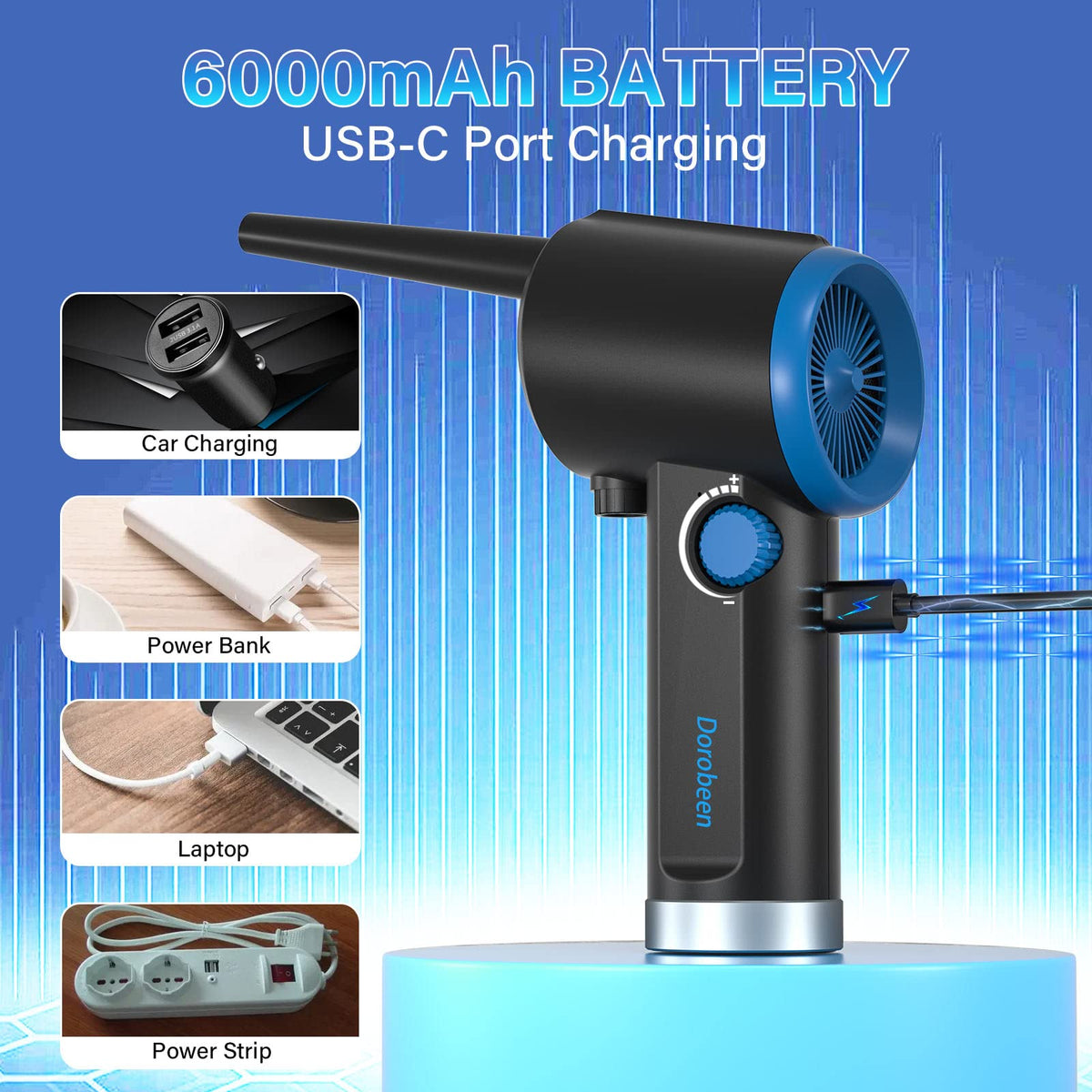 Compressed Air Duster Electric Air Duster Cordless Air - Dorobeen Official Imagery - 4