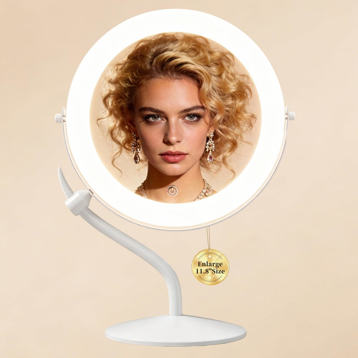 11 8 Makeup Mirror Rechargeable Vanity Mirror with 3 Lights - DEXHOM Official Imagery - 1