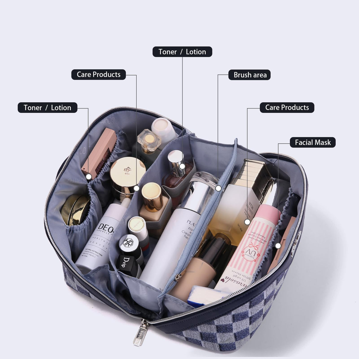 BOYATU Travel Makeup Bag Cosmetic Bags for Women 3 Piece - BOYATU Official Imagery - 4