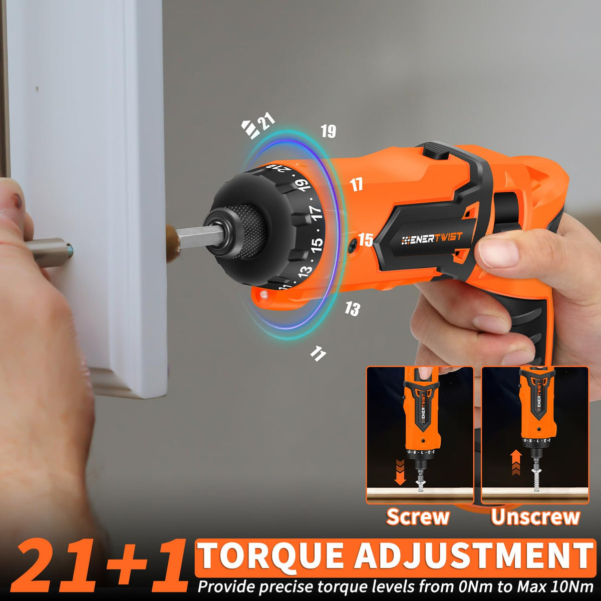 ENERTWIST 8V Cordless Screwdriver 82 Accessory Kit Max 10Nm - ENERTWIST Official Imagery - 4