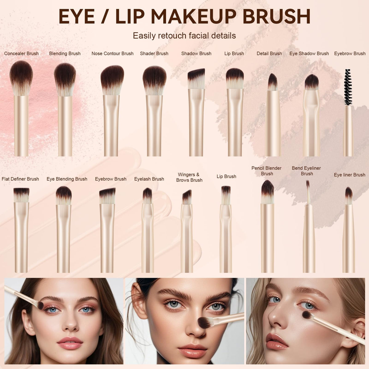 49 Pcs Makeup Brushes Set Professional Premium Make up - ALLFYL Official Imagery - 6
