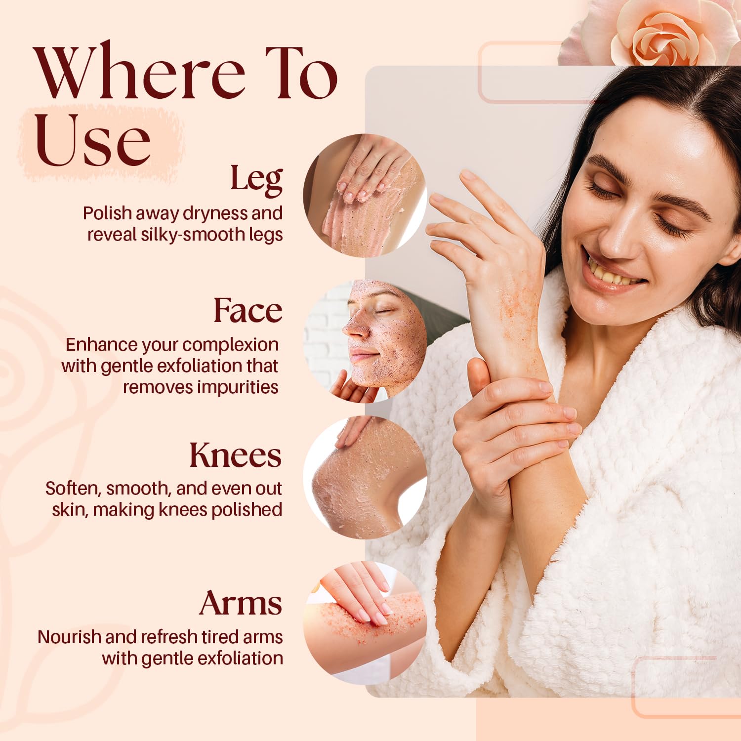 MYSTÉRE BEAUTÉ Himalayan Salt Body Scrub, Collagen & Rose Oil for Skin - MYSTÉRE BEAUTÉ Official Product View 6