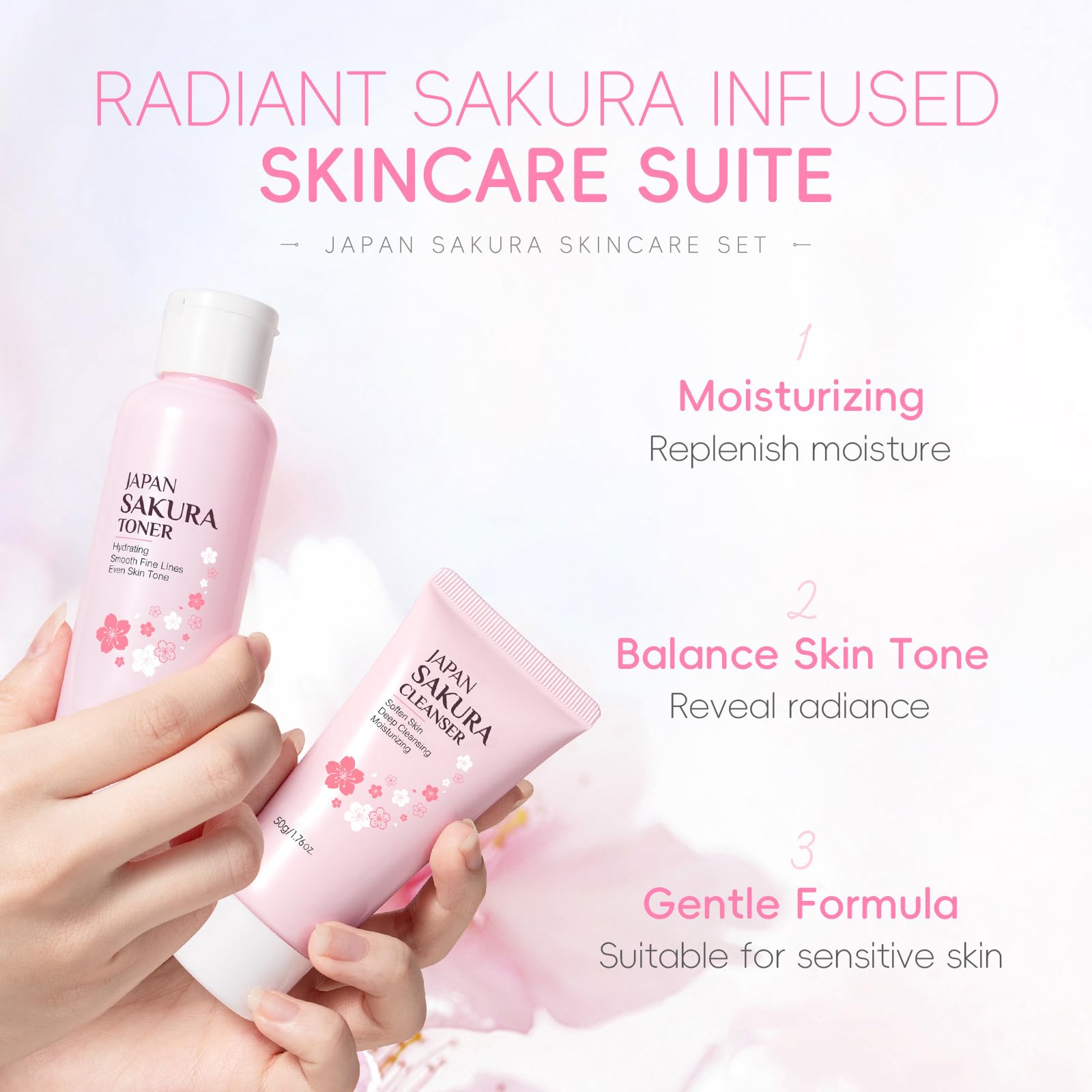 6PCS Sakura Skin Care Set, Skin Care Set Includes Facial - XTJXTJ