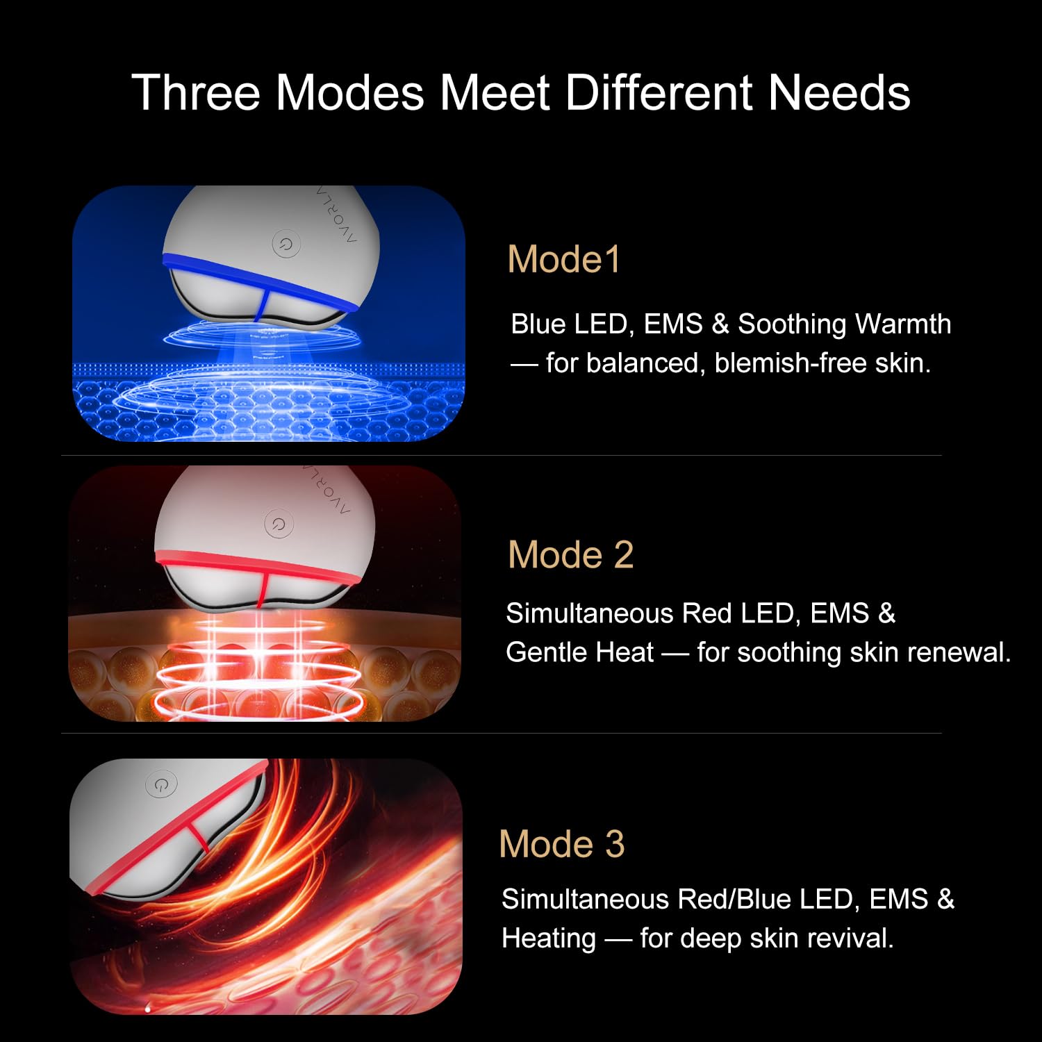 AVORLA LED Gua Sha Facial Tool with Heat and Microcurrent - Avorla Official Imagery - 4