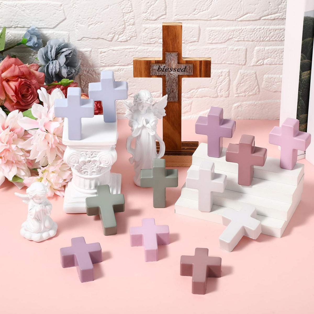 Shappy 24 Pcs Cross Fidget Toys Stress Relief Morandi Color - Shappy Official Imagery - 4