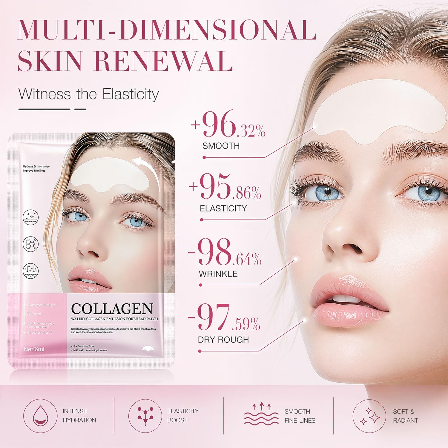 10Pcs Forehead Wrinkle Patches Forehead Wrinkles Treatment - Petramrs Official Product Imagery - 4