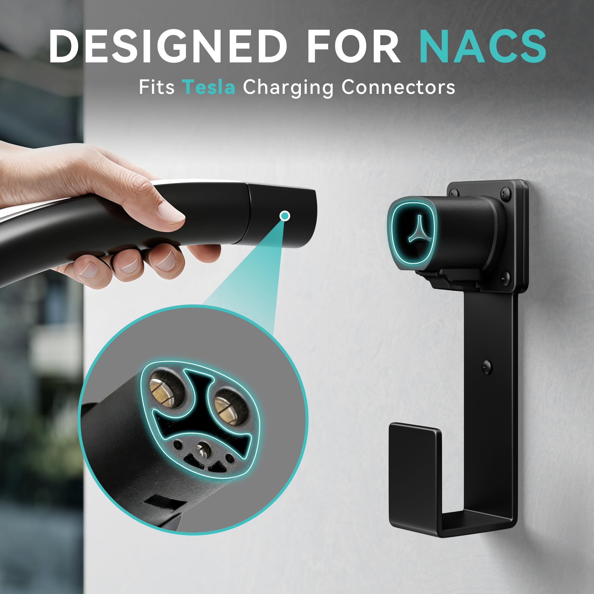 bussdis EV Charger Holder - Tesla Connector & Nozzle Holster Dock - bussdis Official Product View 5
