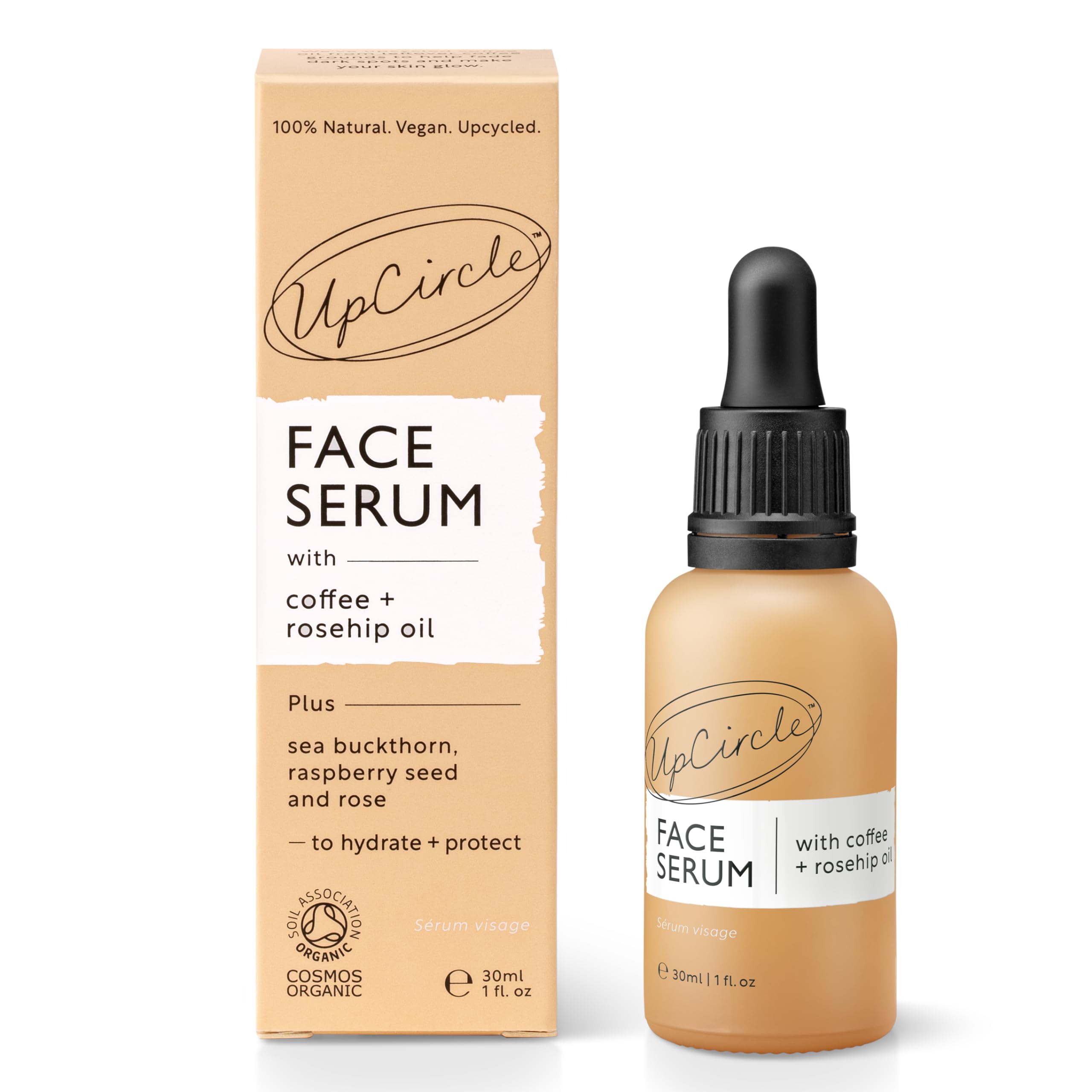 UpCircle Organic Face Serum With Coffee Oil - Vitamin C & Rosehip Oil Fades Dark Spo - UPCIRCLE Official Product View 3