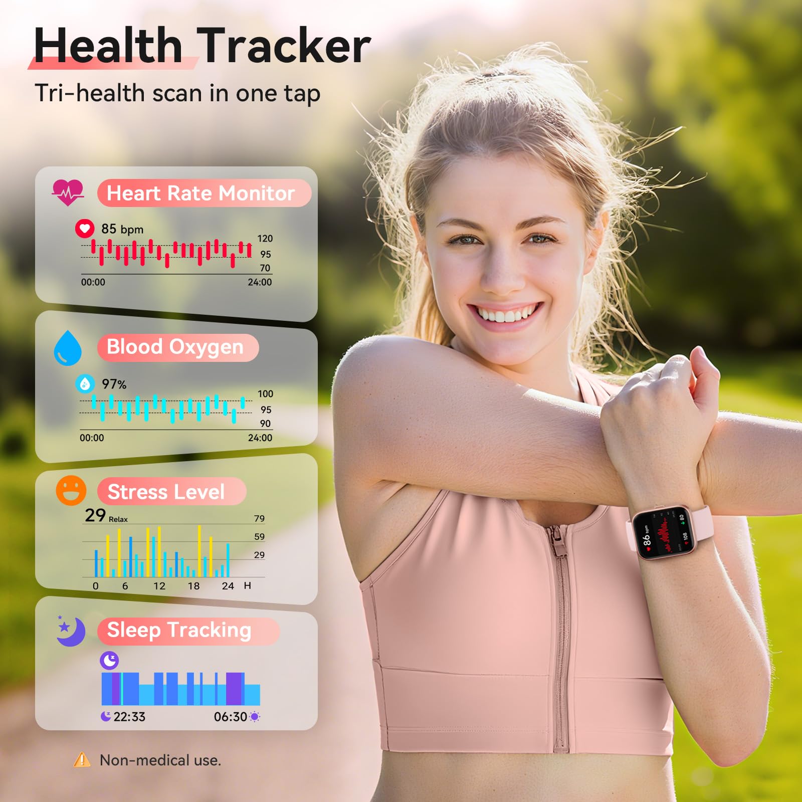Hingso Smart Watches for Women, 1.85" HD Alexa Smart Watch for Android - View 2