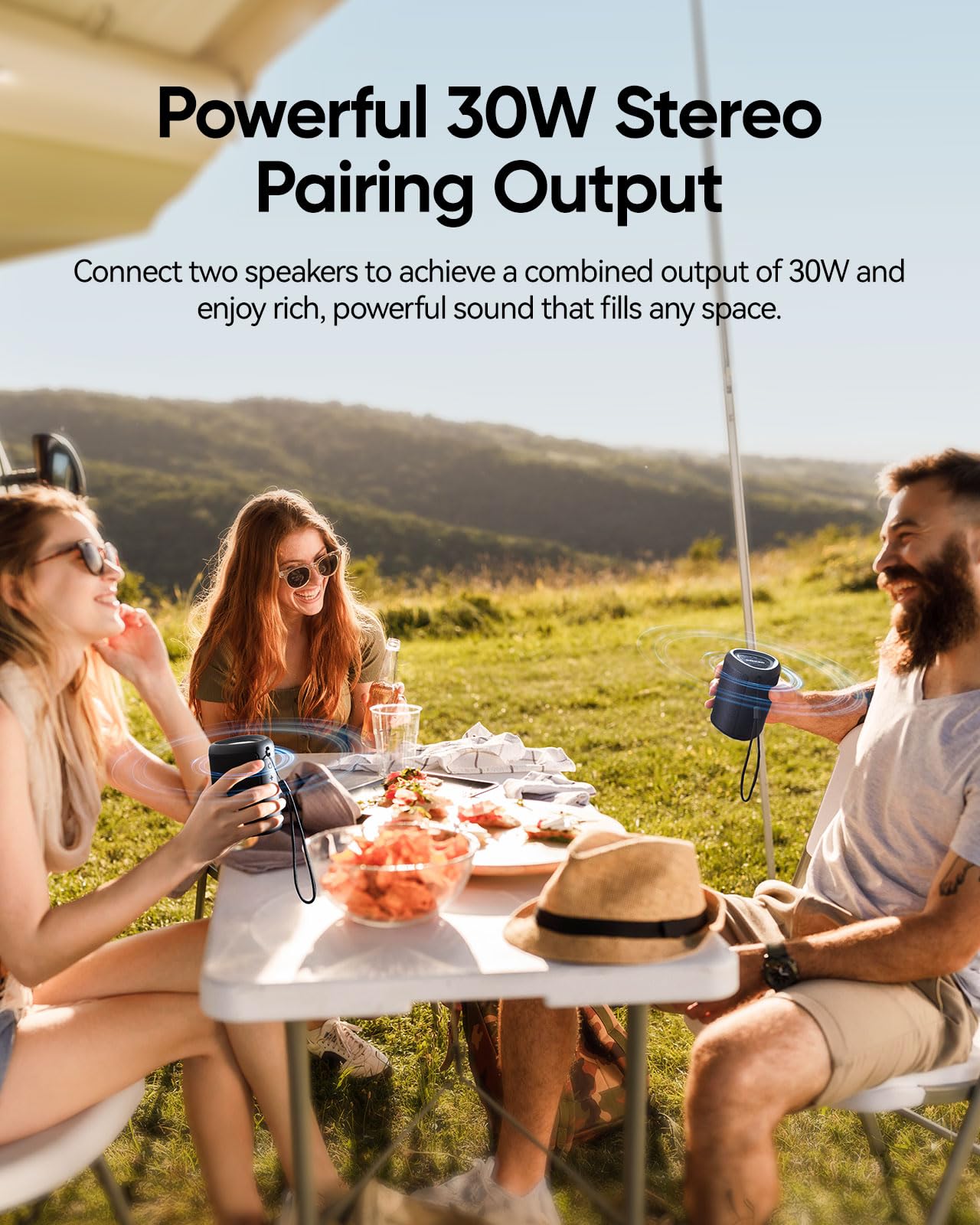 CHIFENCHY Portable Bluetooth Speaker Beach Essentials: IPX5 Water by CHIFENCHY - Angle View 8