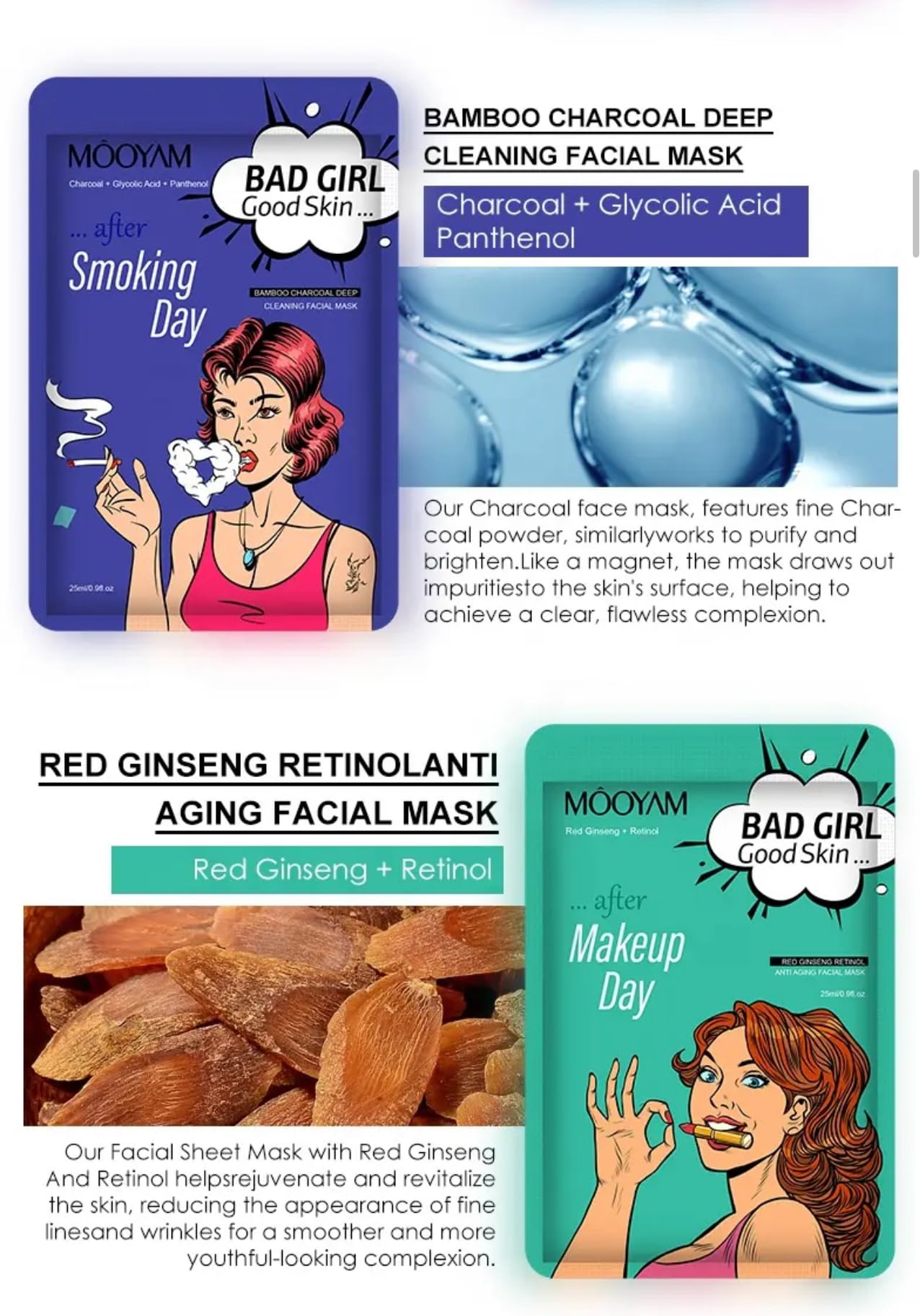 BAD GIRL Face Mask Set - MOOYAM