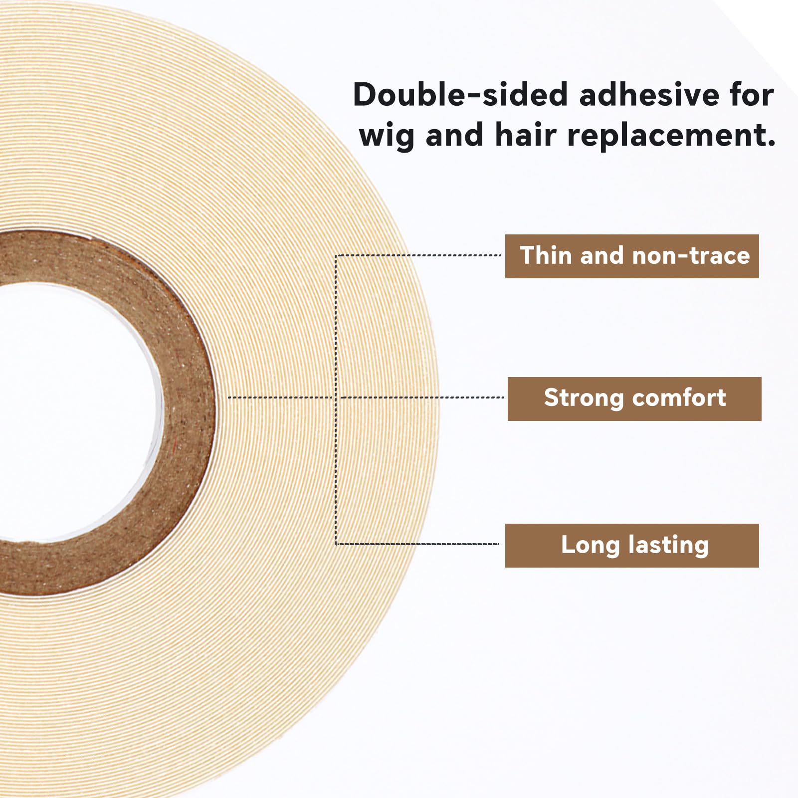Double-Sided Hair Extension Tape Roll 0.315" × 12 Yds